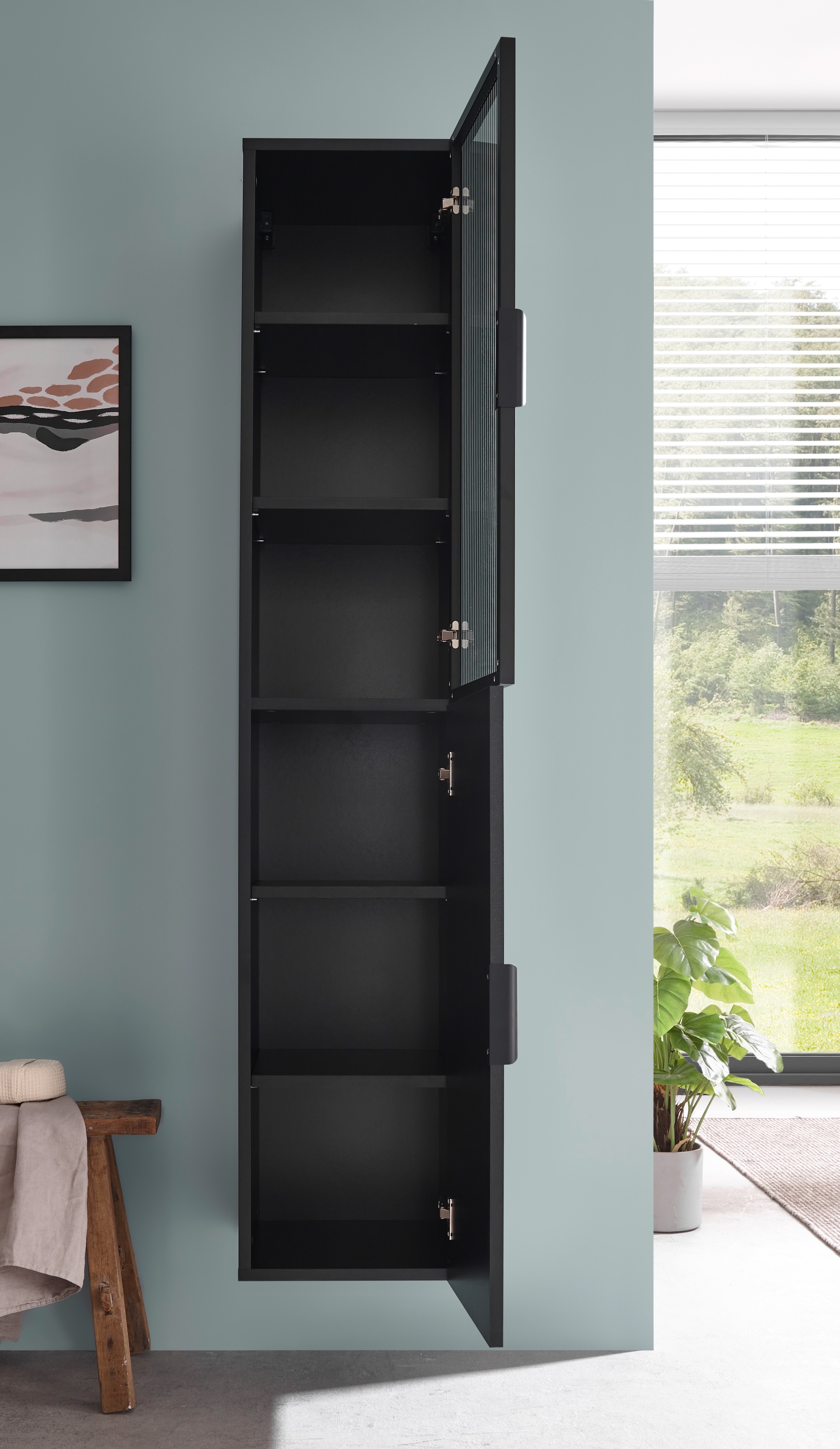 BASIC by Balculina Armoire haute »Diosa B/H/T 35x170x33 cm« 1 cuis tlg. largeur 35cm, softclose, cadre en aluminium
