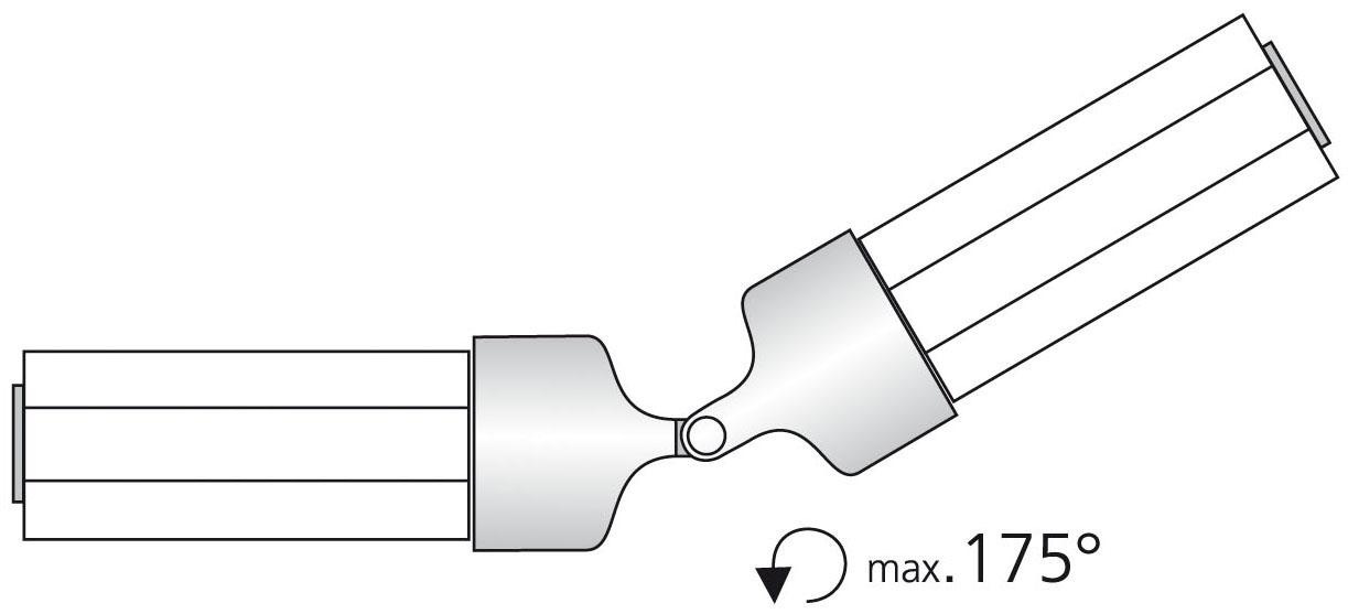 Liedeco Connecteur articulé 1 cuis tlg. Eckverbinder für Gardinenrohre Ø 16 mm