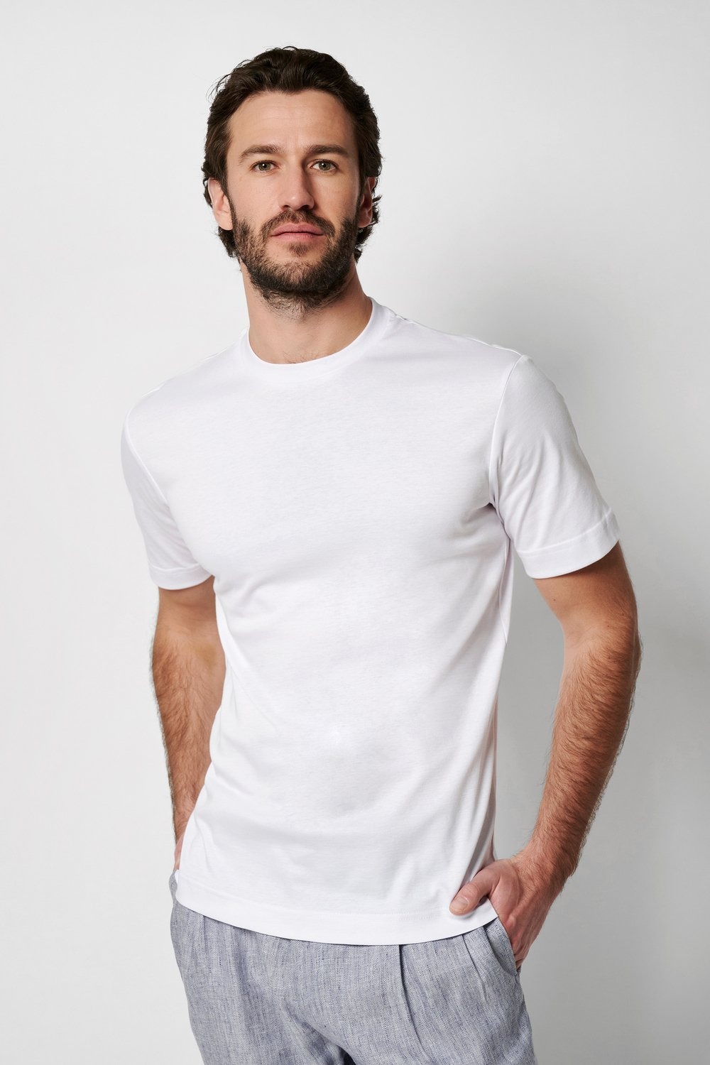 Image of DESOTO T-Shirt "Jersey T-Shirt Rundhalsausschnitt halbarm" Mit Rundhalsausschnitt, Strech-Qualität