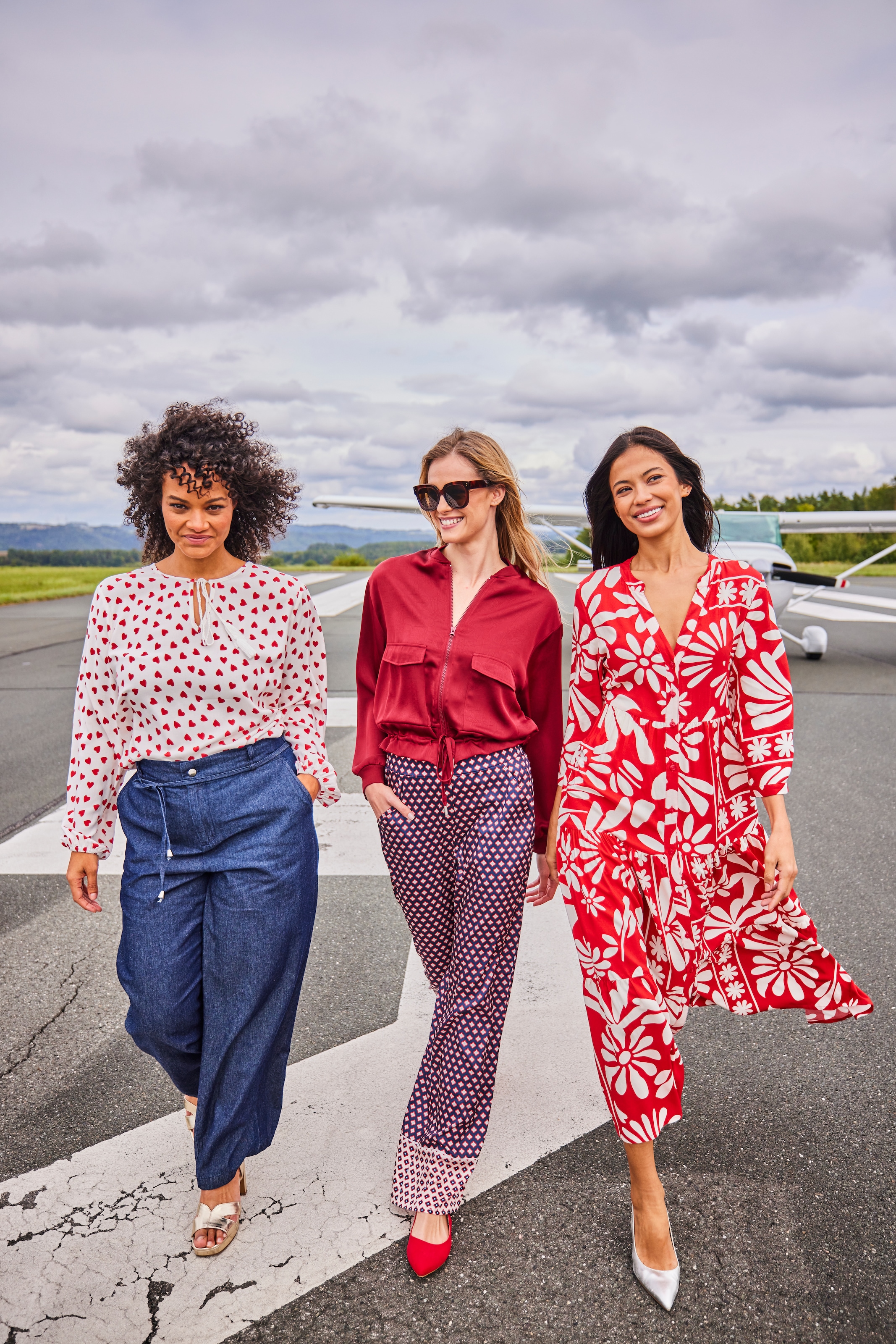 Aniston PLUS Schlupfbluse mir Herzen bedruckt - NEUE KOLLEKTION