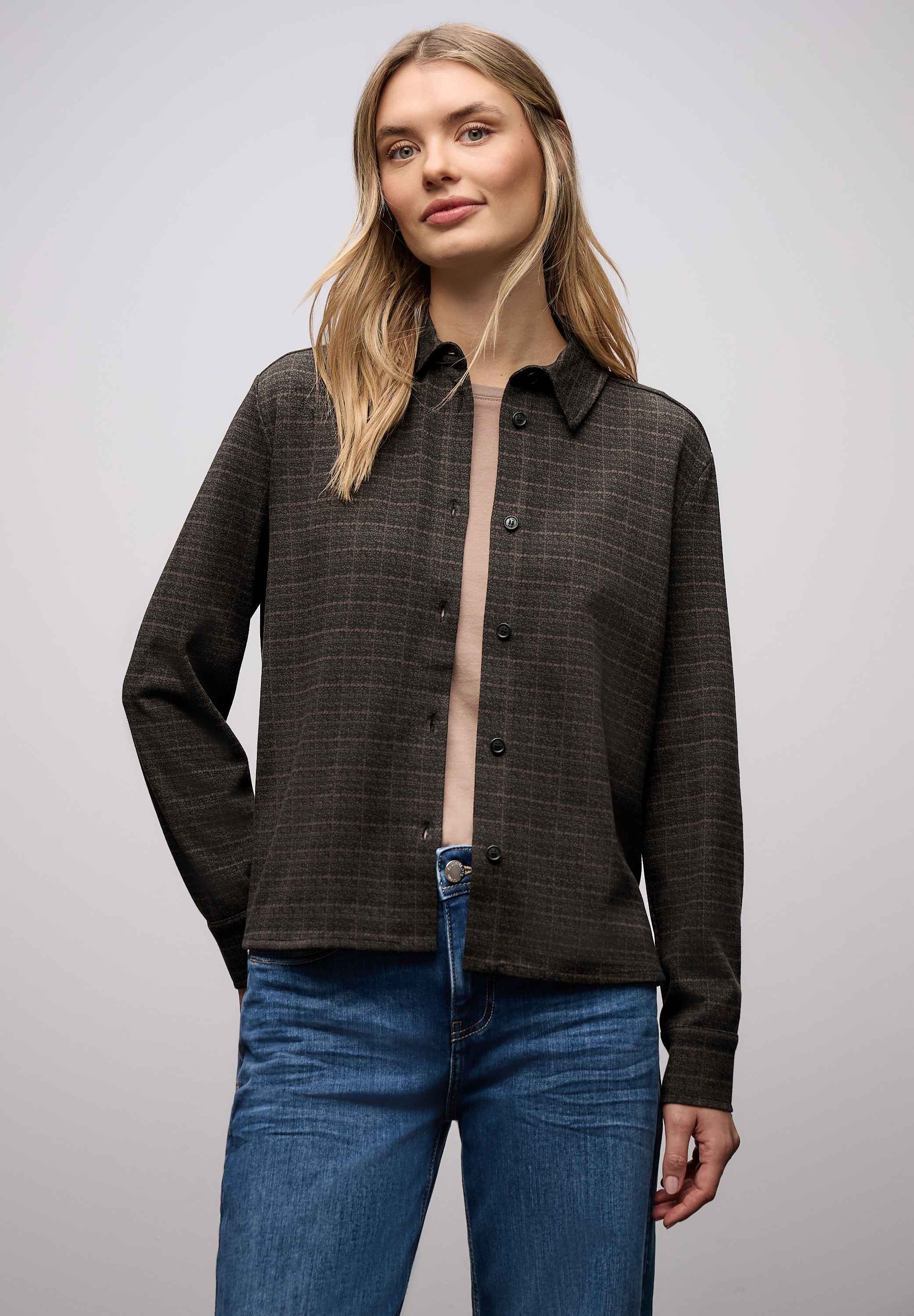 Image of STREET ONE Hemdbluse mit Karo-Muster
