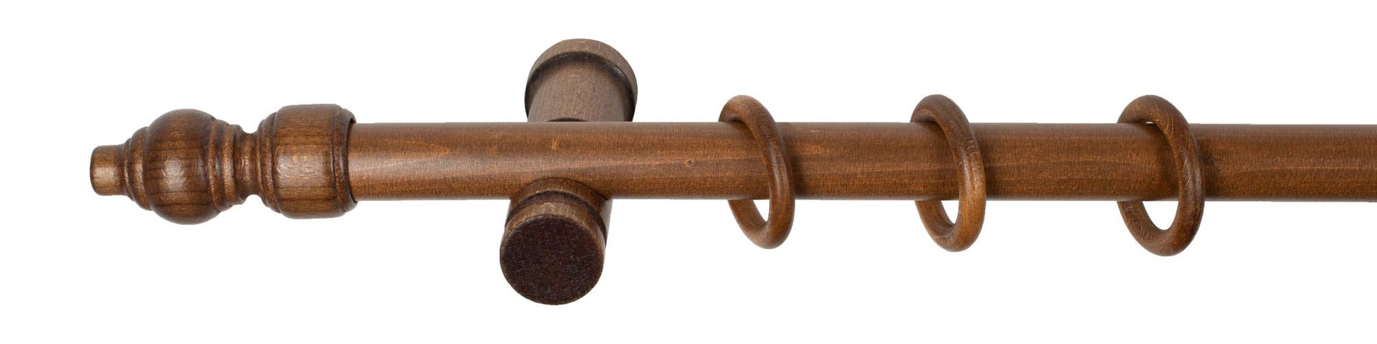 SN DECO GROUP Gardinenstange »Filigrano«, 1 läufig-läufig, Fixmass, 28 mm, Holz, verschiedene Längen und Farben, Komplettset