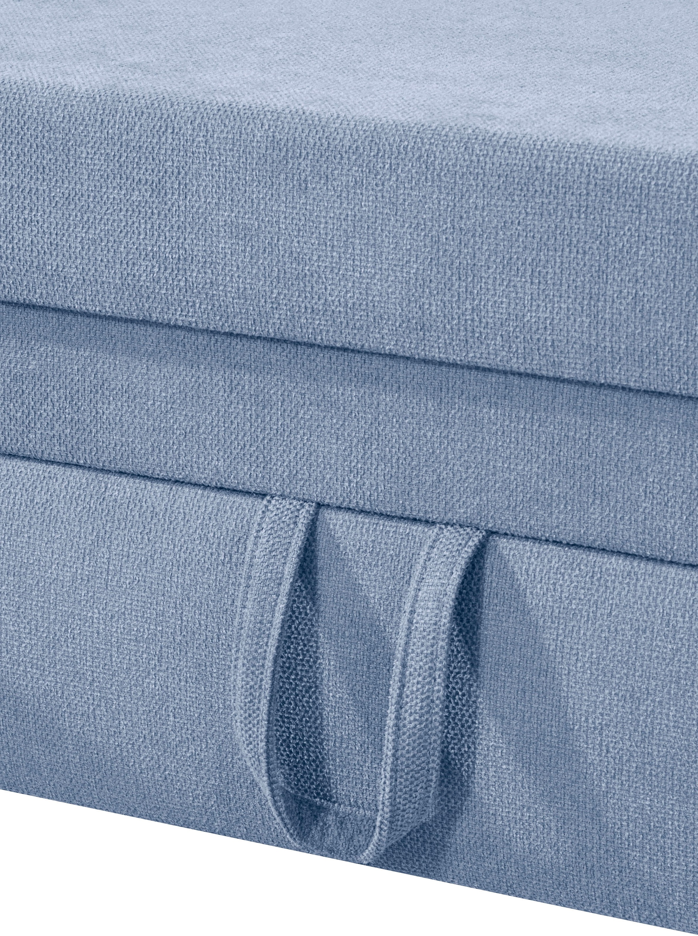 Places of Style Wohnlandschaft »Lolland U-Form«, Wahlweise mit Bettfunktion und Stauraum, auch mit abwischbarem Bezug