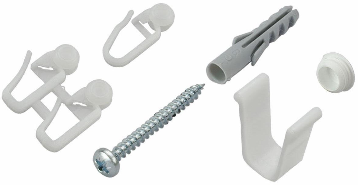Image of Liedeco Sichtschutzbefestigungen Zubehör-Set "für 2-3-läufige Gardinenschienen"