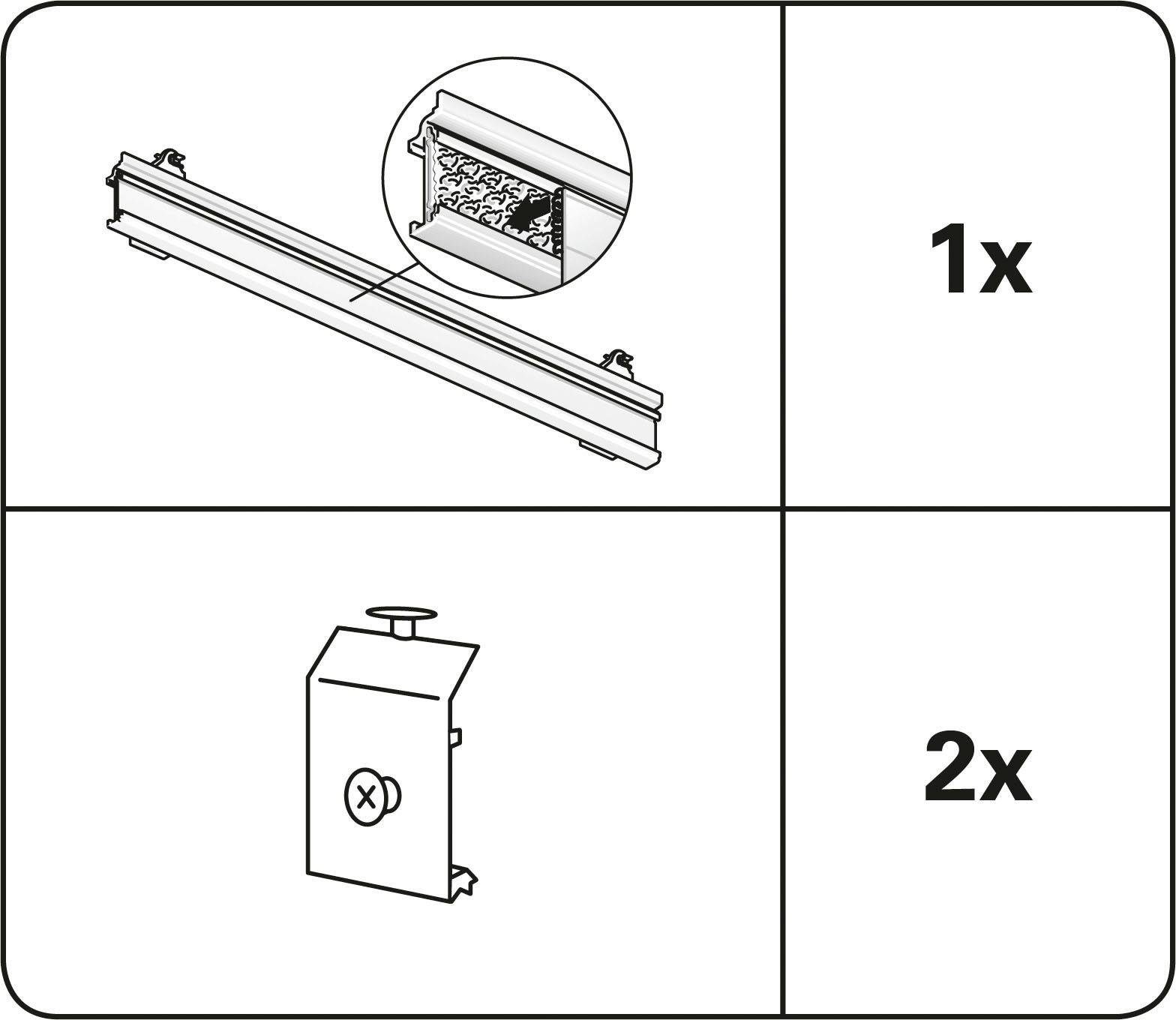 mit GARDINIA (1 günstig Atlanta und Serie Rollen«, Flächenvorhang-Technik 3-läufig Klettband Paneelwagen kaufen St.), »Paneelwagen