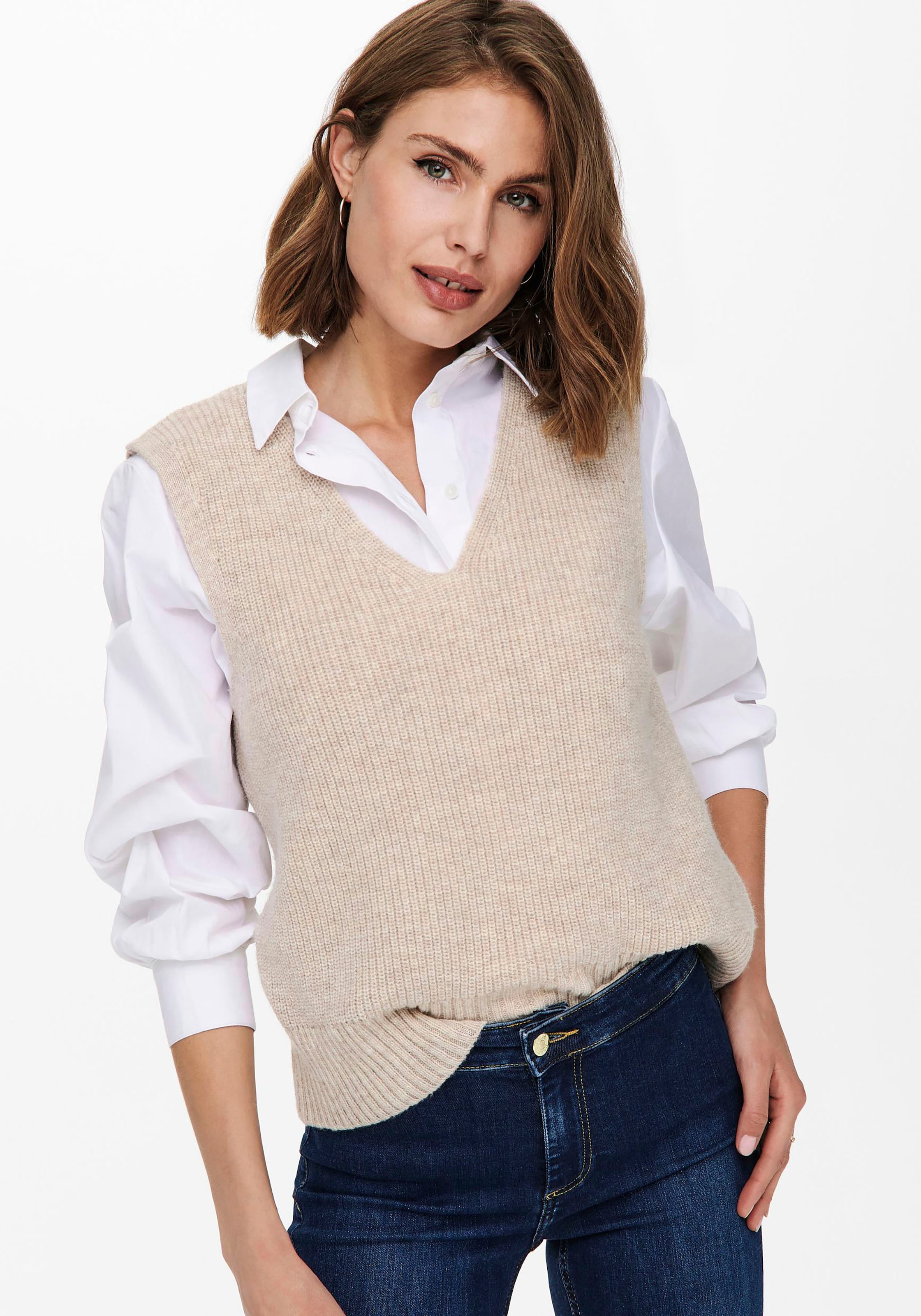 Image of Only Pullunder »ONLPARIS LIFE V-NECK VEST PULLOVER« bei Ackermann Versand Schweiz