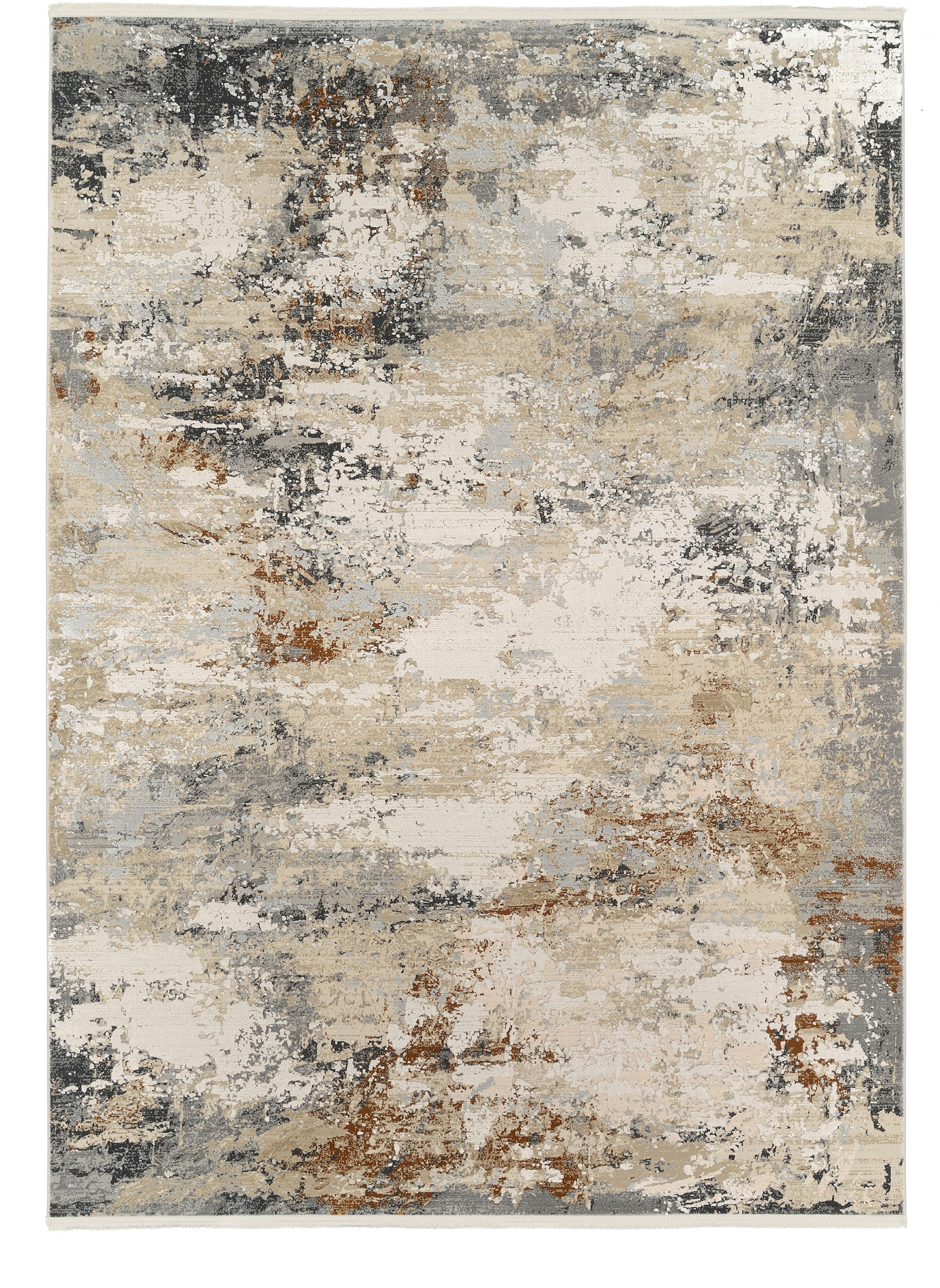 OCI DIE TEPPICHMARKE Teppich »IMPRESSION GALAXY« rechteckig 5 mm Höhe Vintage, feine Fransen, leichter Glanz durch Viskose, Wohnzimmer