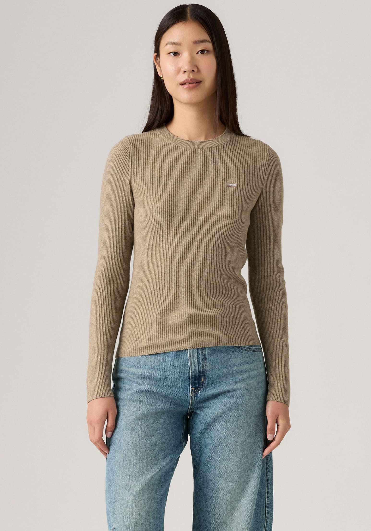 Levi's® Pull à col rond »RIB CREW SWEATER« Geripptes Strickmuster