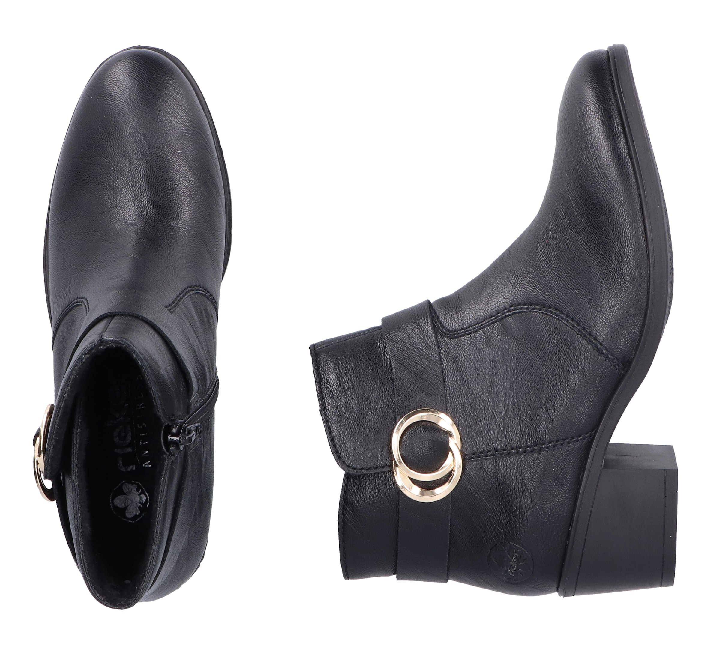 Rieker Stiefelette, Ankleboots, Blockabsatz, mit Innenreissverschluss