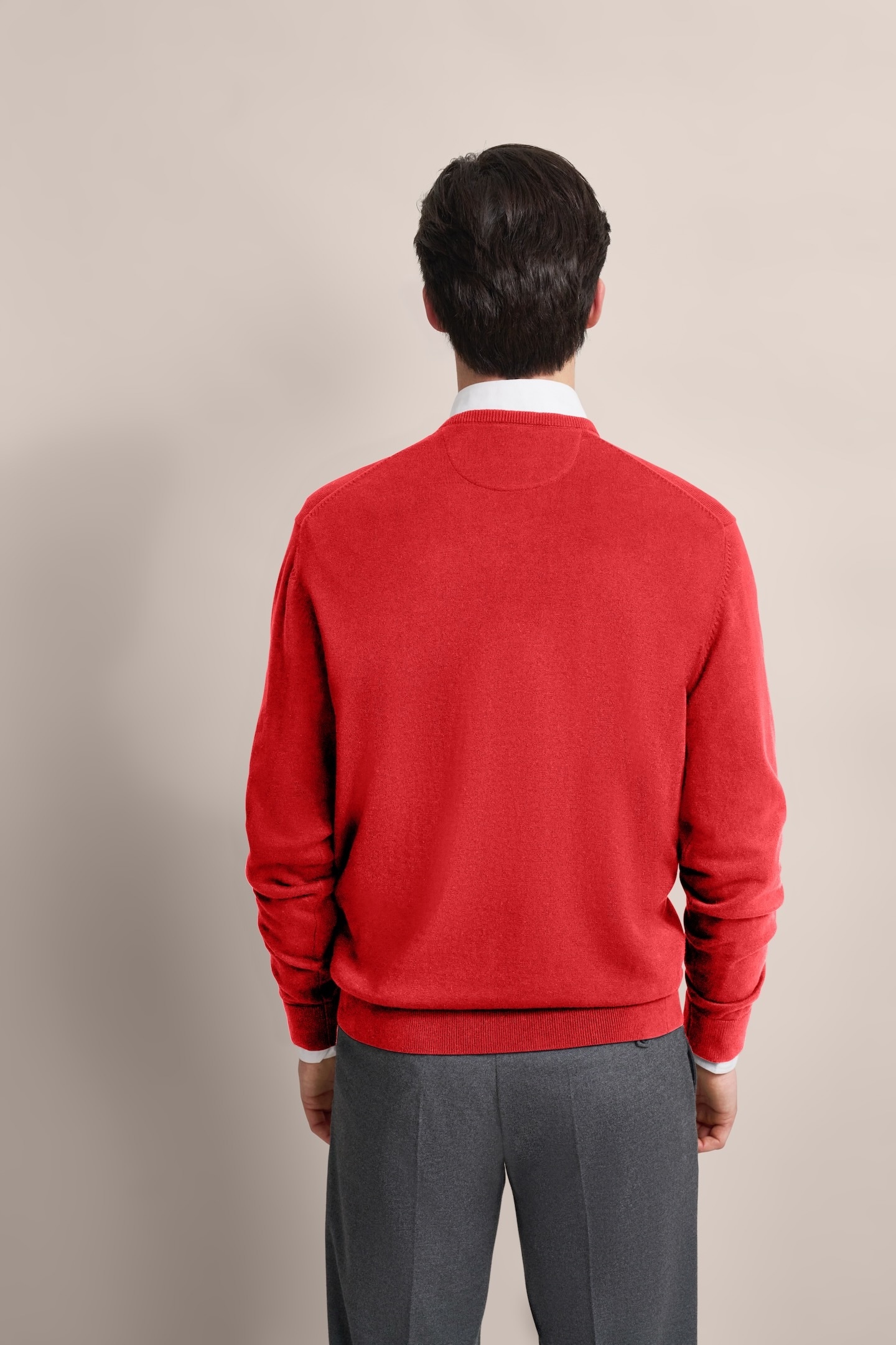 bugatti Pull col V »Basic Essential« aus reine Baumwolle