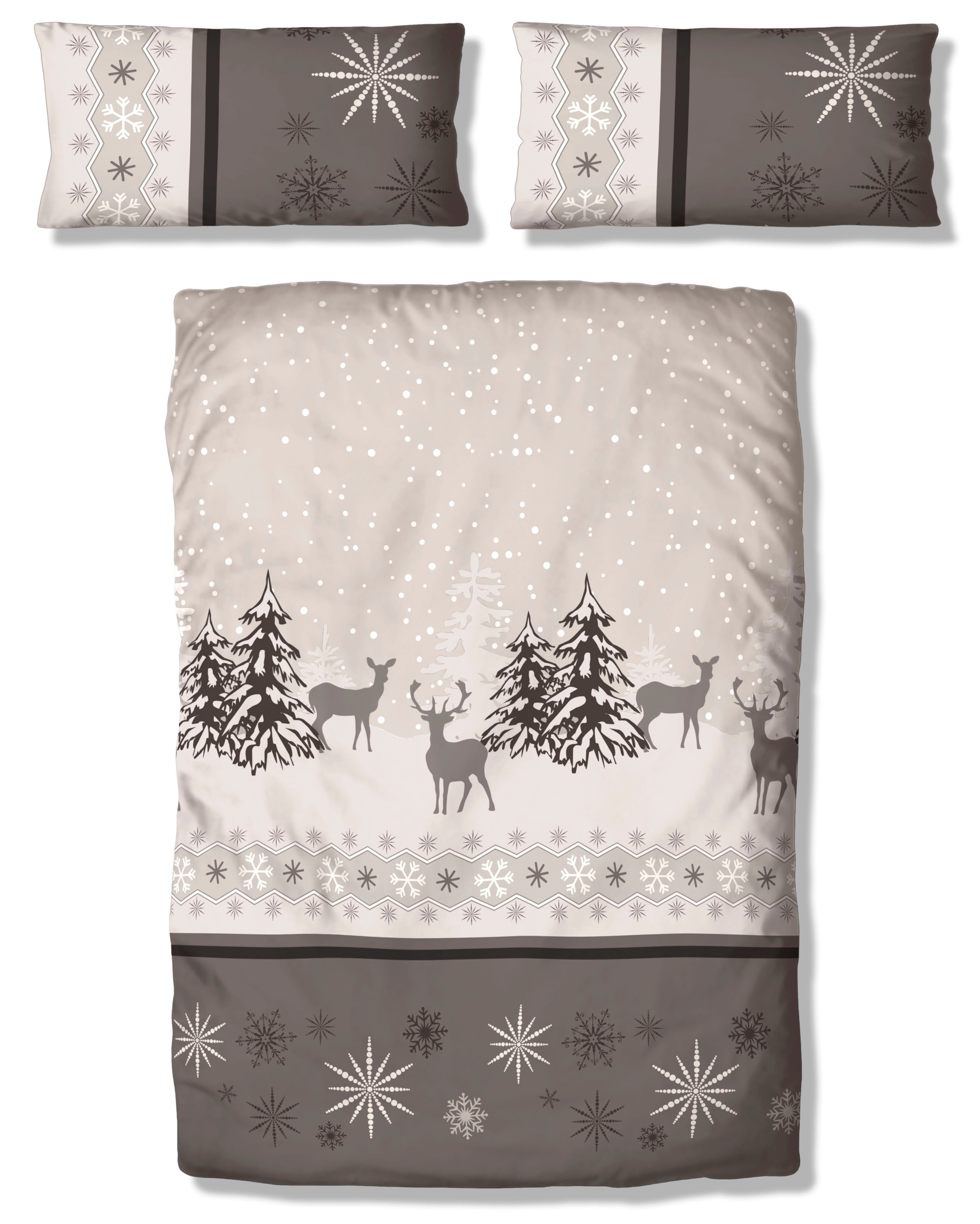 OTTO home Bettwäsche "Venua in Gr. 135x200 oder 155x220 cm" 2 Stk. Winterbettwäsche, Weihnachtsbettwäsche