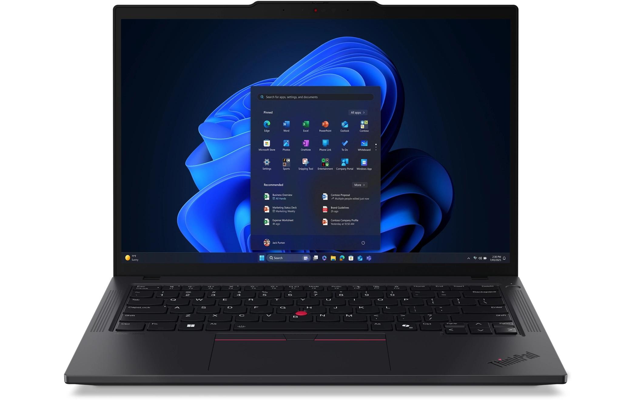Lenovo Business-Notebook »ThinkPad T14 Gen 6 (Intel)« / 14 ″ Intel Core Ultra 7 1.000 GB SSD Integrierte NPU (Neural Processing Unit)