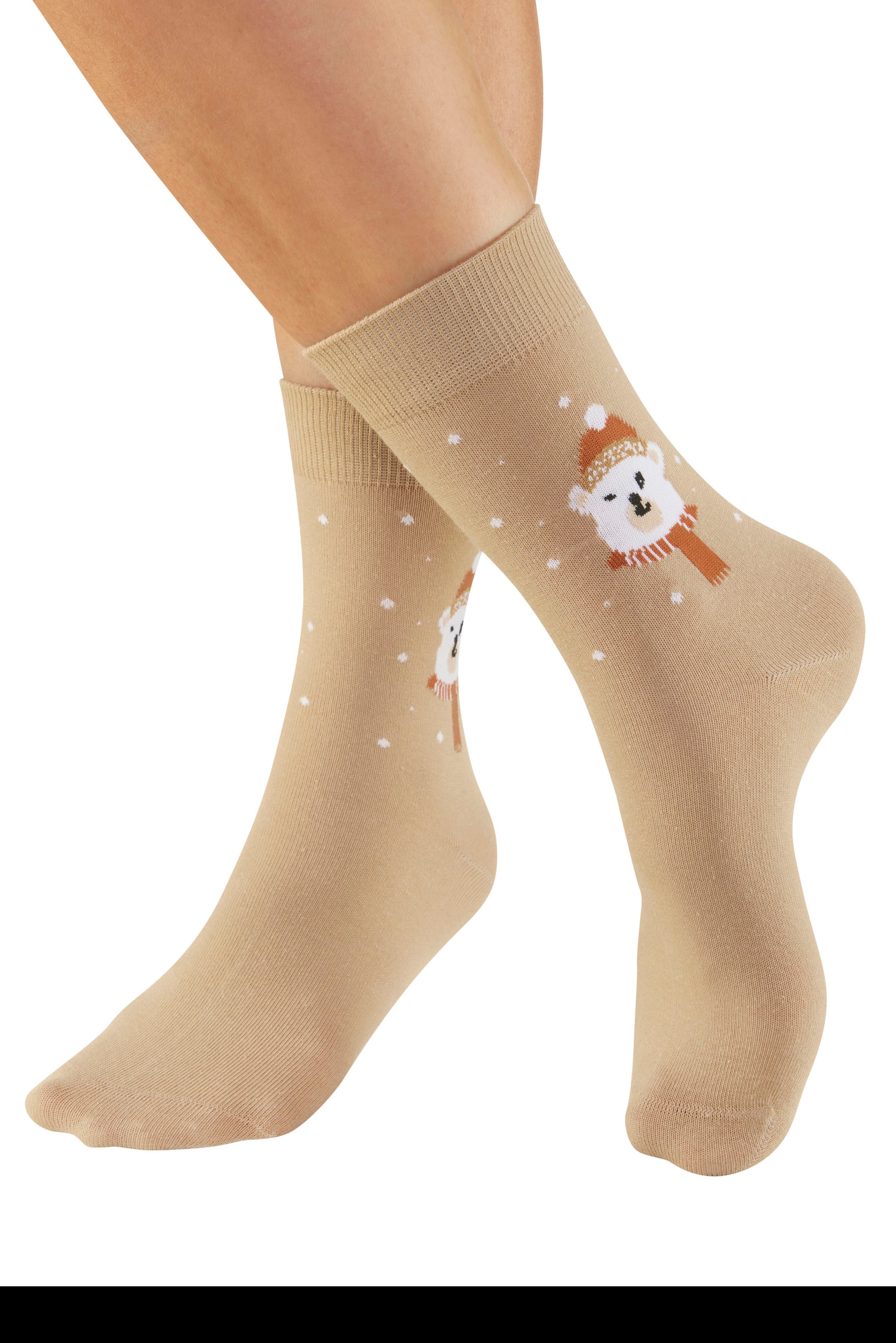 H.I.S Chaussettes basiques Packung, 3 Couple tlg. mit lustigen Weihnachtsmotiven