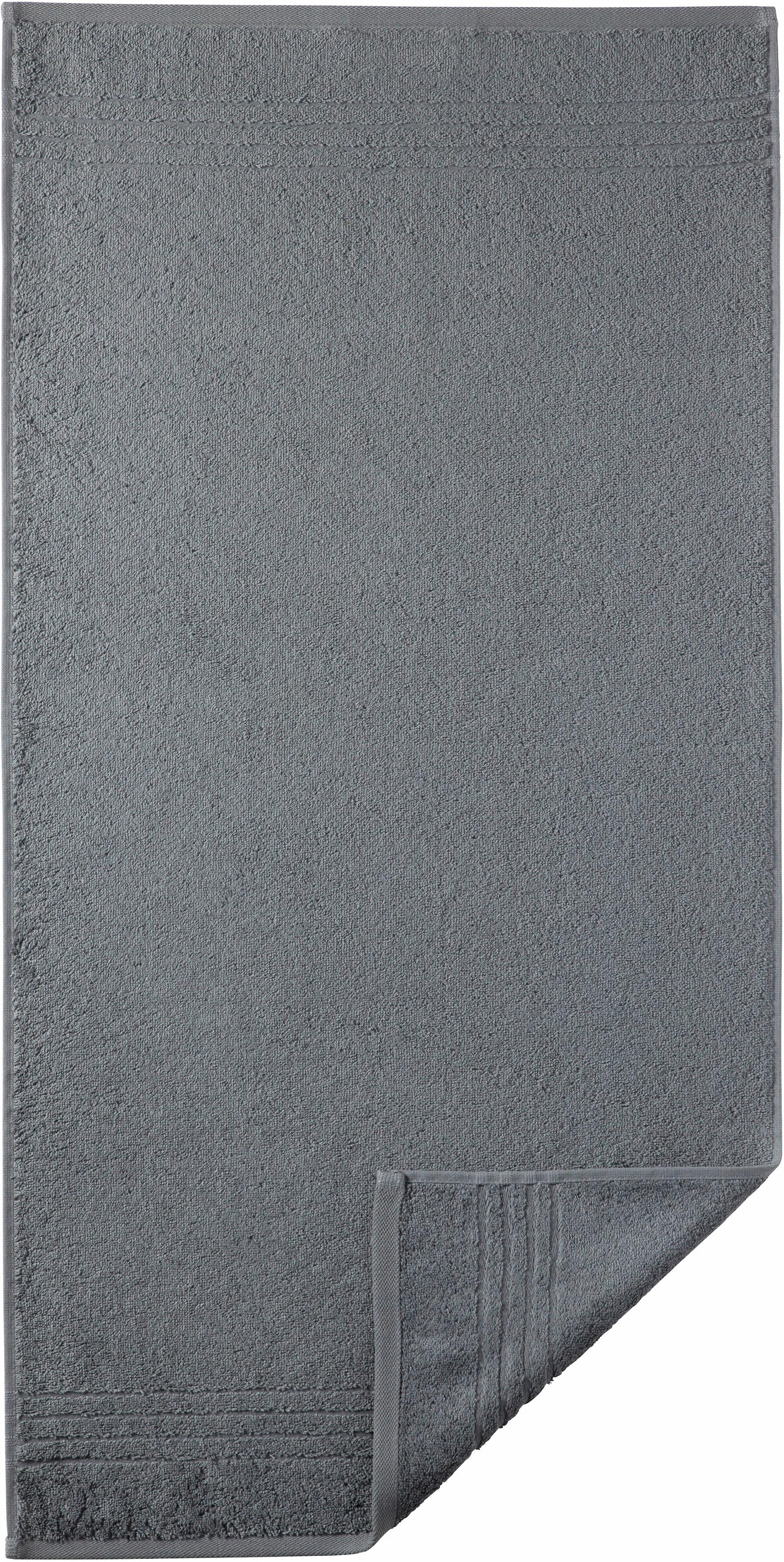 Egeria Handtücher »Madison«, (2 St., 2er Set Handtücher 50 x 100 cm), Uni-Programm mit Streifenbordüre, reine Baumwolle