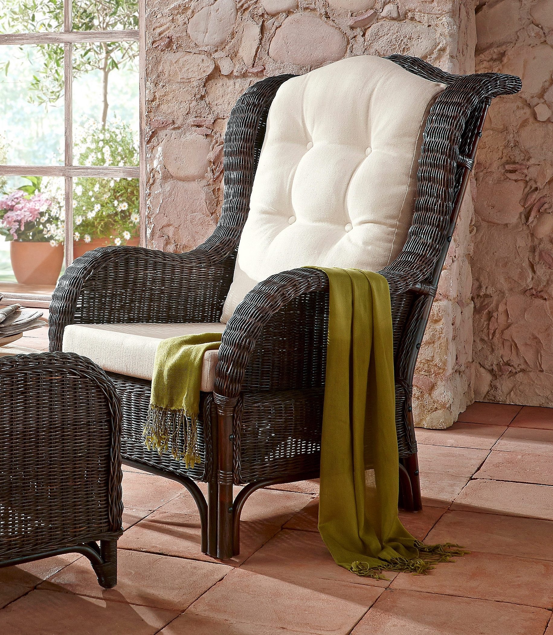 Image of HOFMANN LIVING AND MORE Ohrensessel »Frieda«, aus handgeflochtenem Rattan bei Ackermann Versand Schweiz