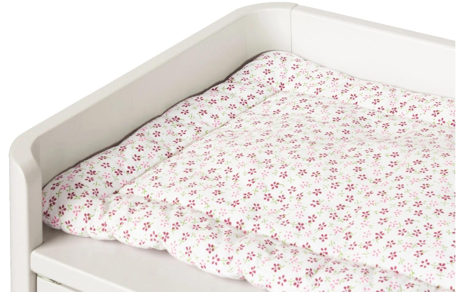 Pinolino® Puppenmöbel »Malea« inklusive Wickelauflage »rosa Blümchen«