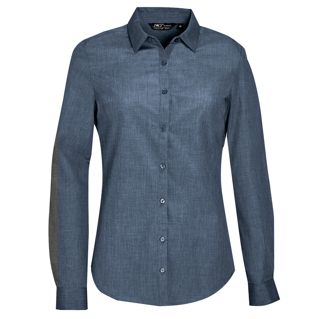 Hemdbluse »Damen Barnet Button Down Langarm-Hemd«