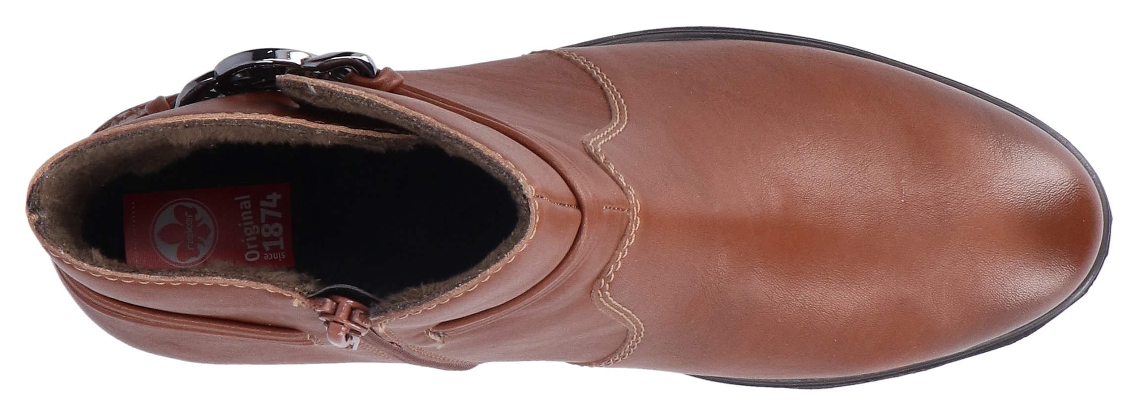 Rieker Stiefelette, Ankleboots, Klassik-Stiefelette, Blockabsatz, Innenreissverschluss