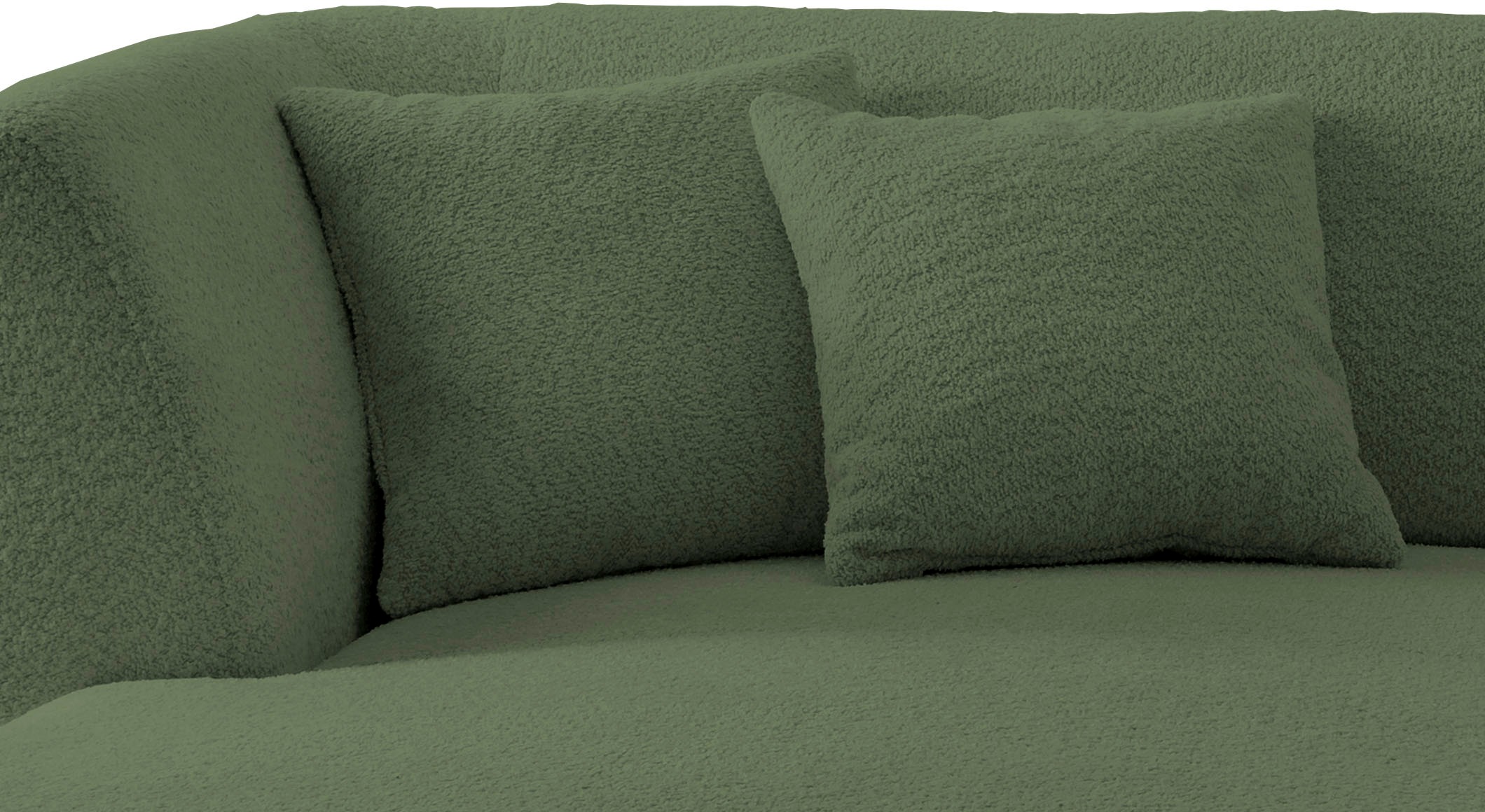 INOSIGN Ecksofa »Colori L-Form«, Holzfussfarbe wählbar, inkl. 4x Zierkissen