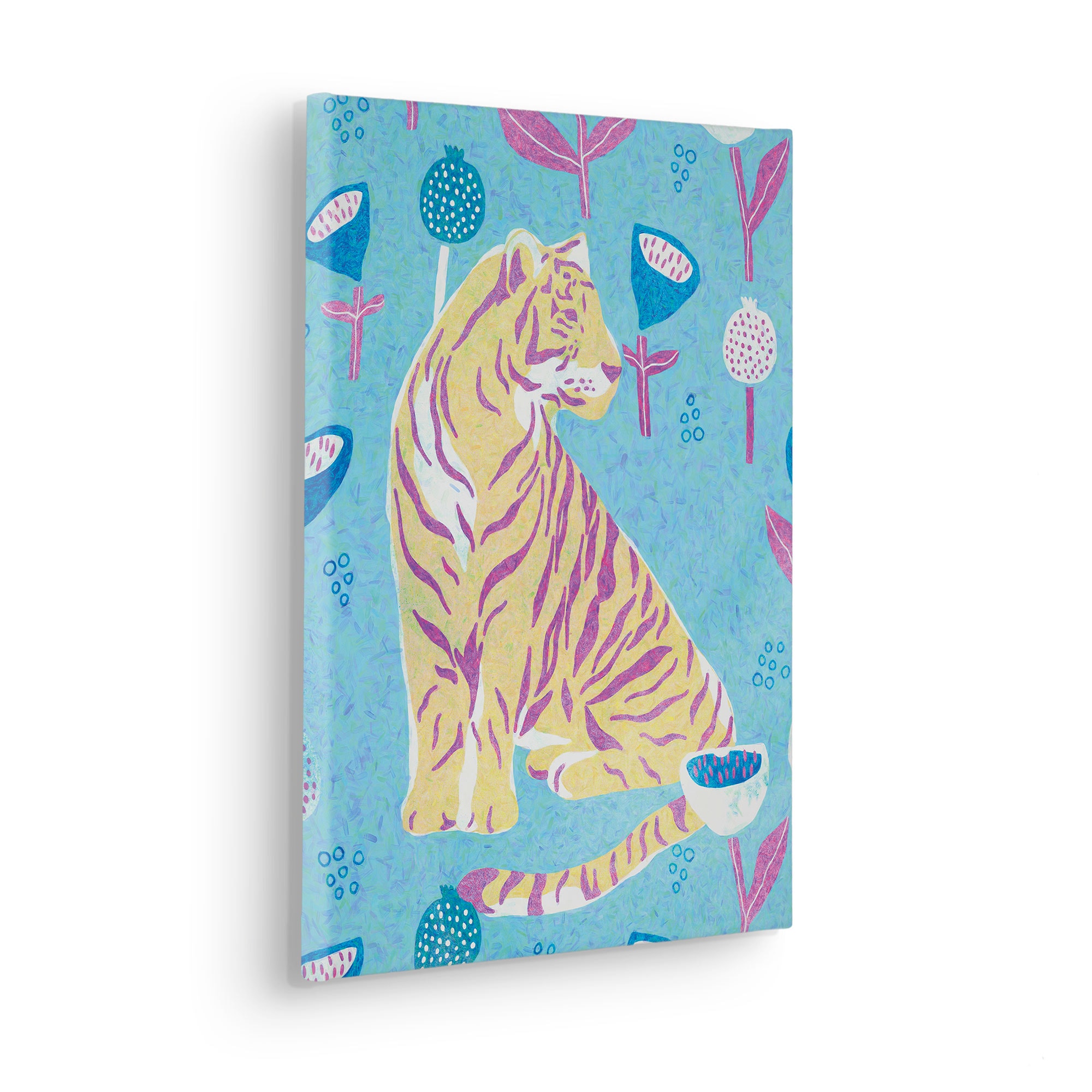 Image of Komar Leinwandbild "Vegan Tiger - Grösse 30 x 40 cm" Natur 1 Stk. tlg. Keilrahmenbild mi Echtholzrahmen