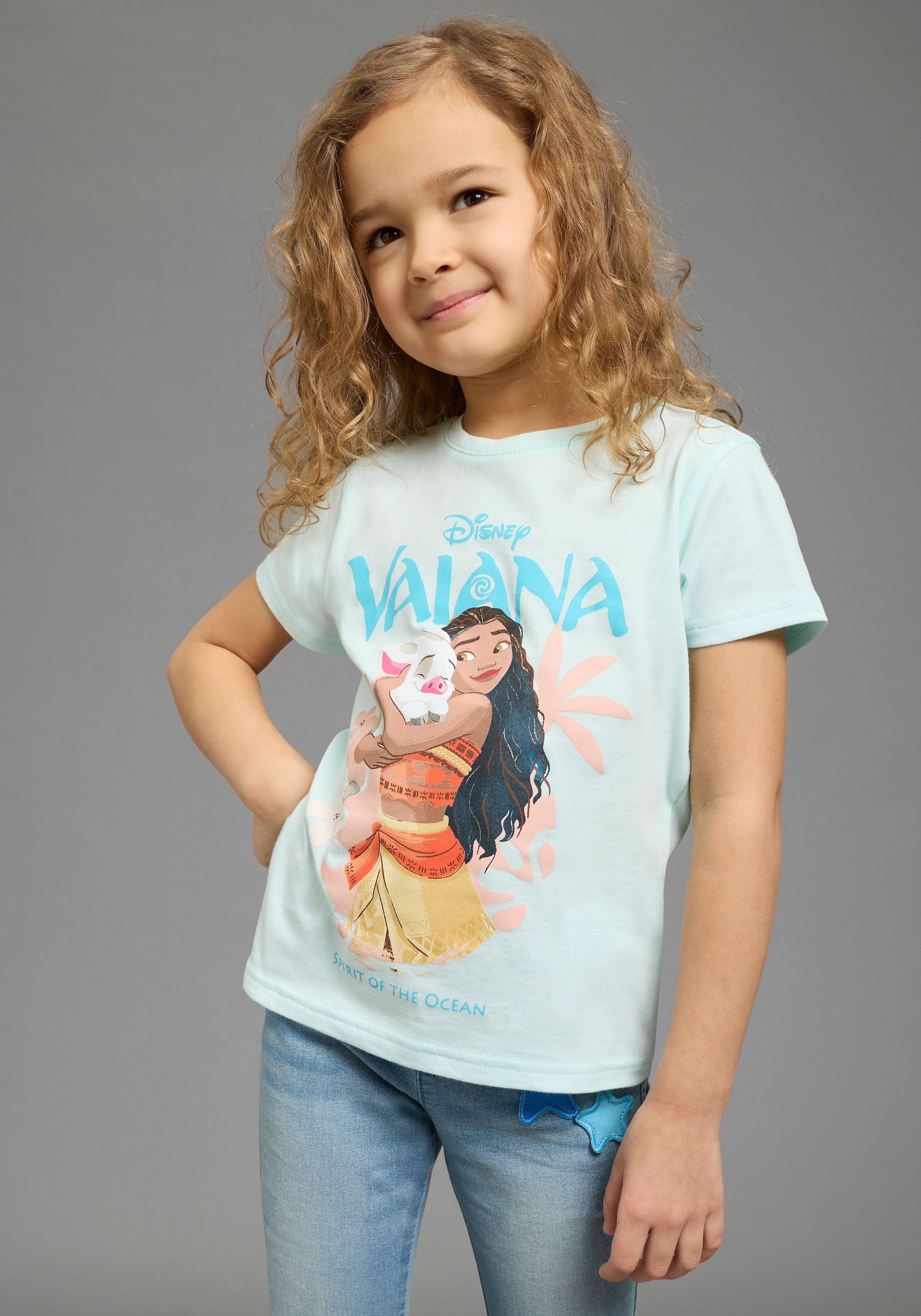 Image of KIDSWORLD T-Shirt "VAIANA - Disney Shirt" für Mädchen, normale Passform, Kurzarm, aus Baumwolle