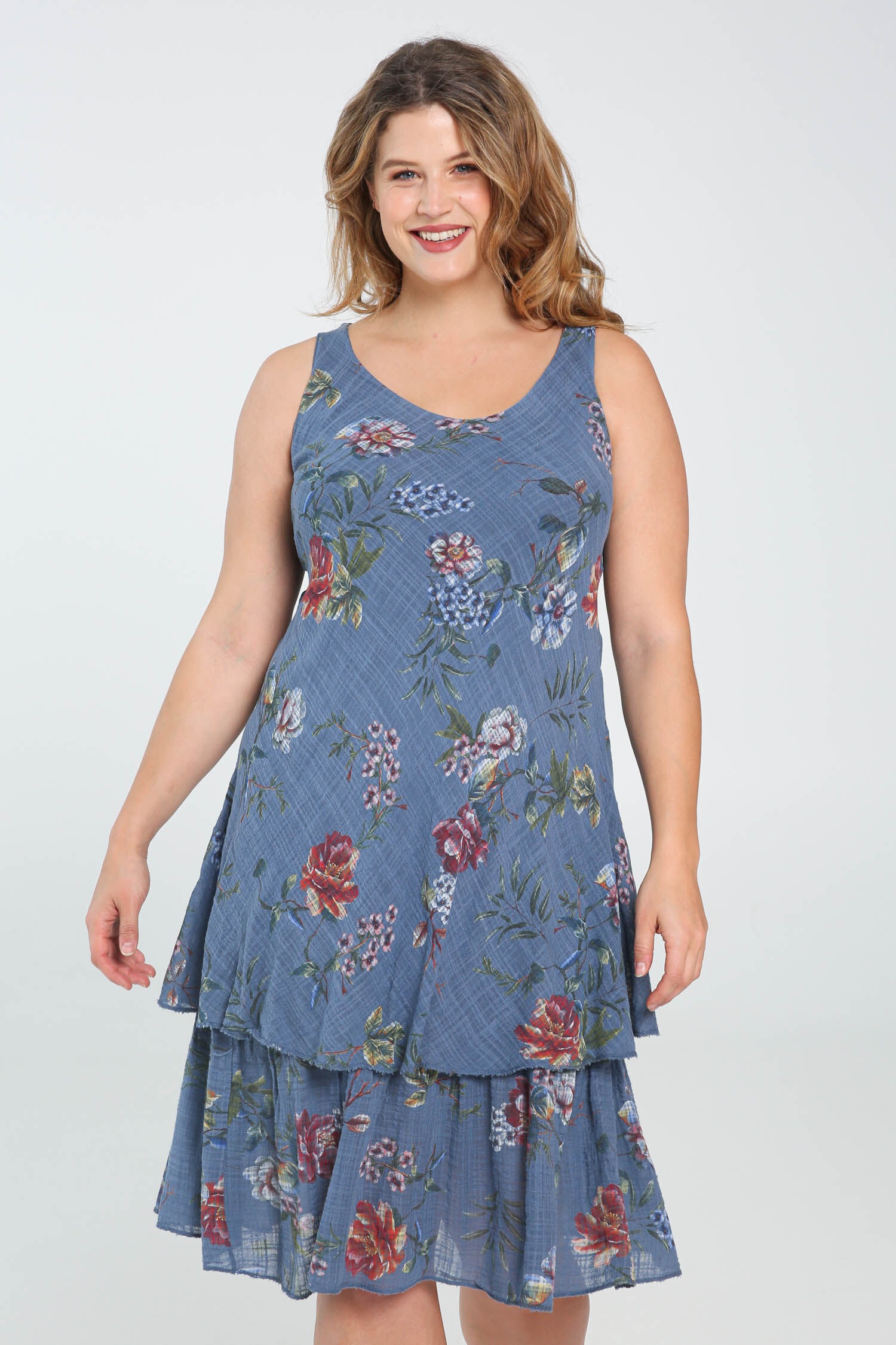 Maxikleid »Rundhals geblümt«