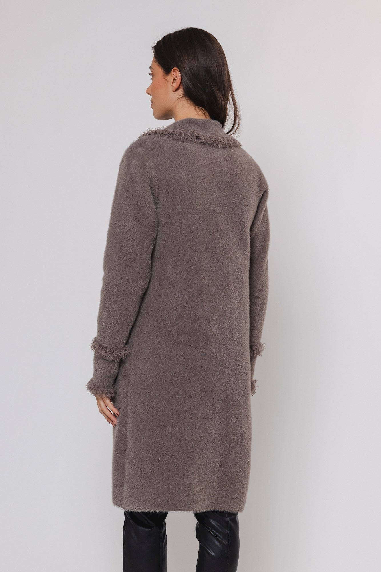 Rino & Pelle Longstrickjacke »CATENA« mit Fransendetails und Knöpfen