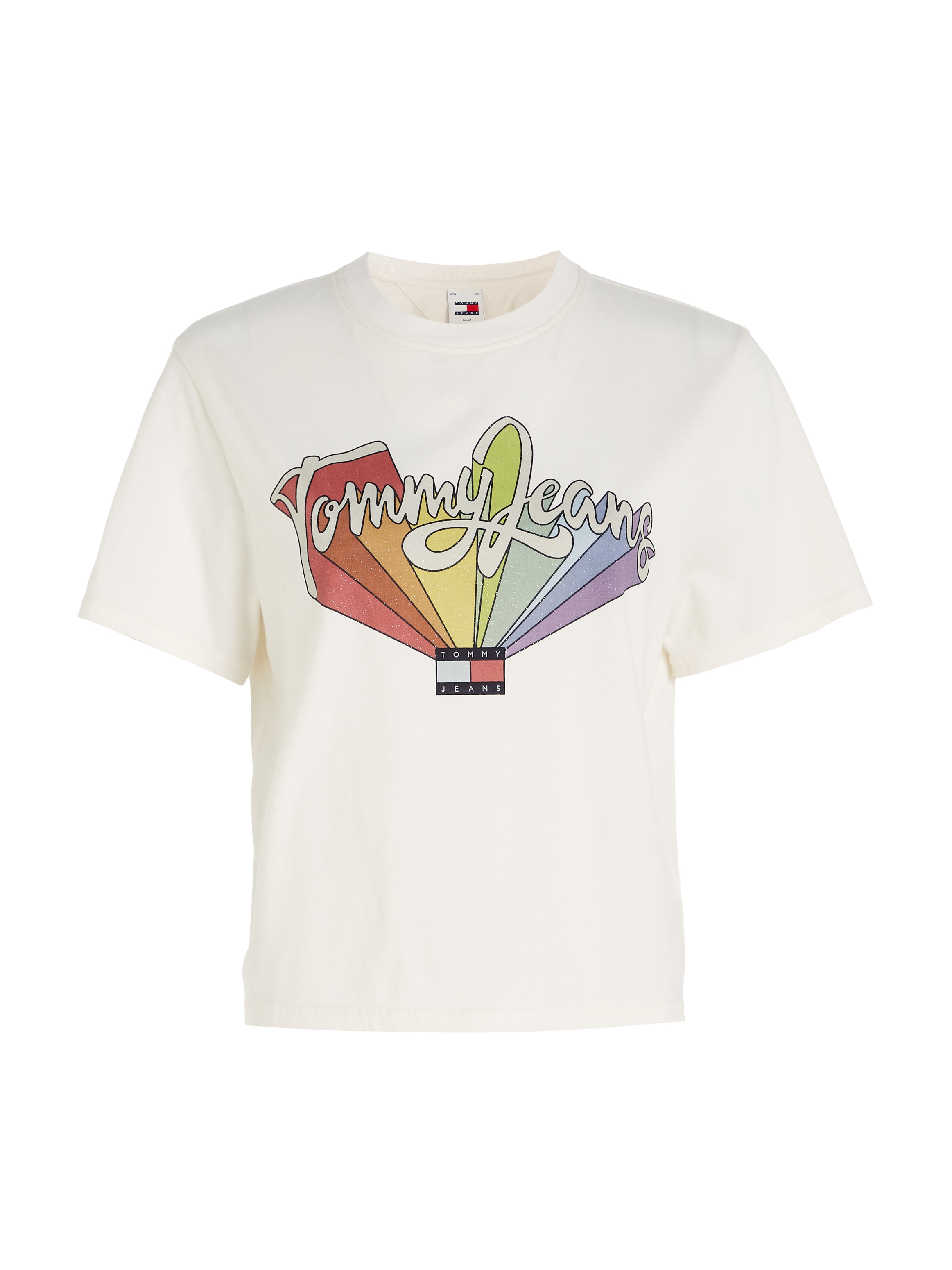Tommy Jeans T-Shirt »TJW BXY RAINBOW FLAG TEE«, mit Frontprint