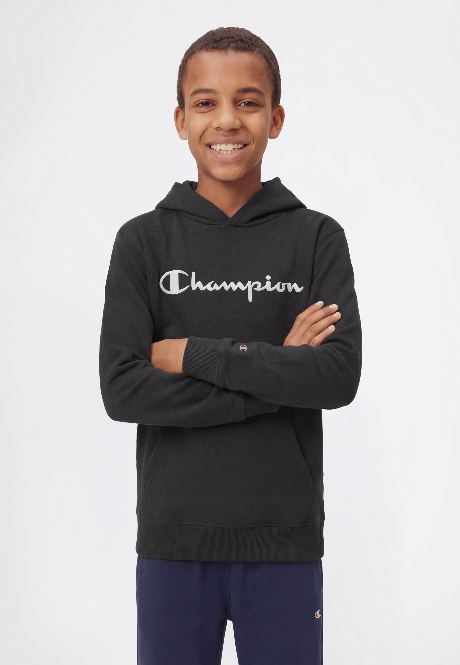 Image of Champion Kapuzensweatshirt "ICONS TONAL Hoodie with Large Logo", für Kinder, mit Kapuze, sportlicher Stil