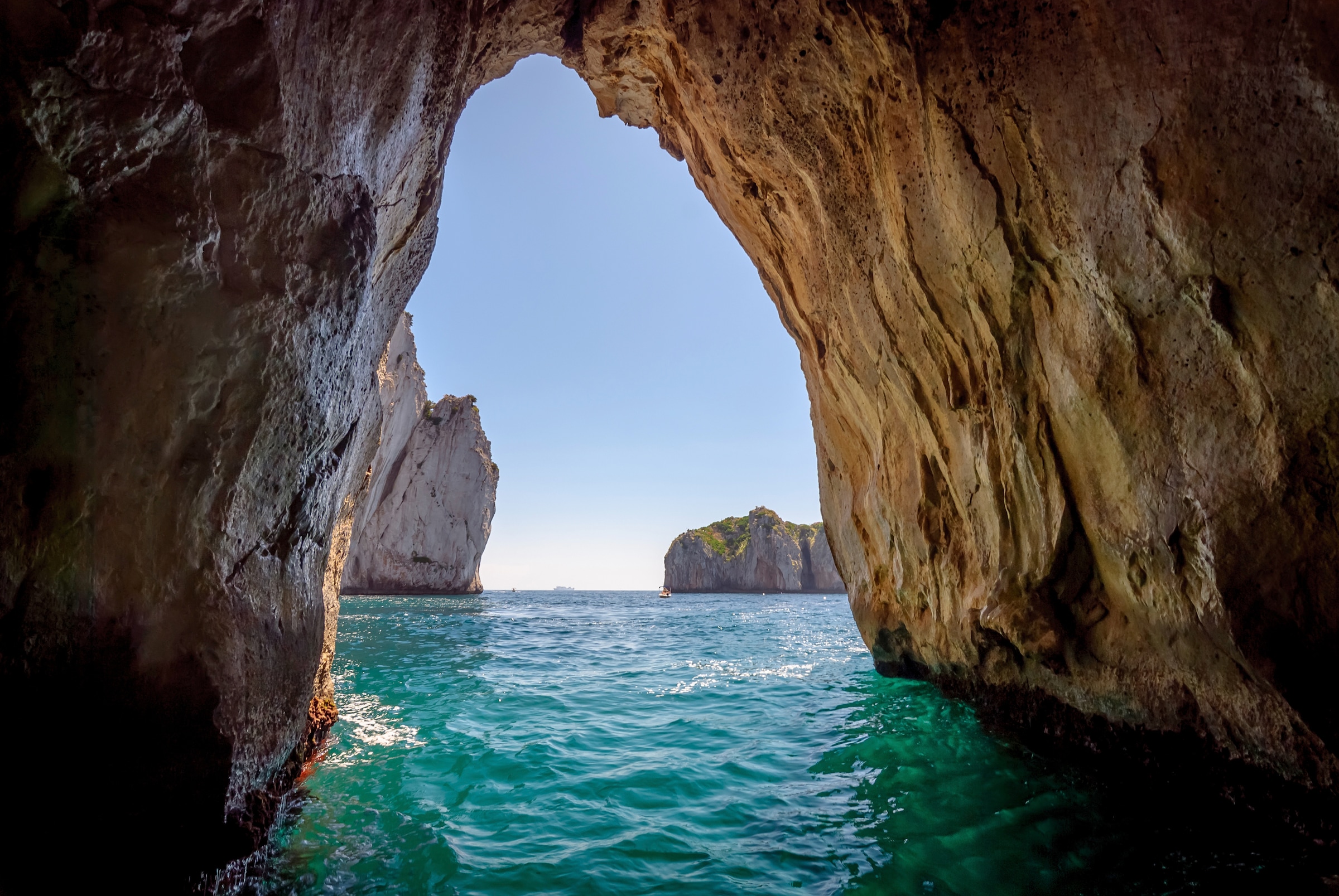 Image of Papermoon Fototapete "Blue Grotto in Capri island" glatt