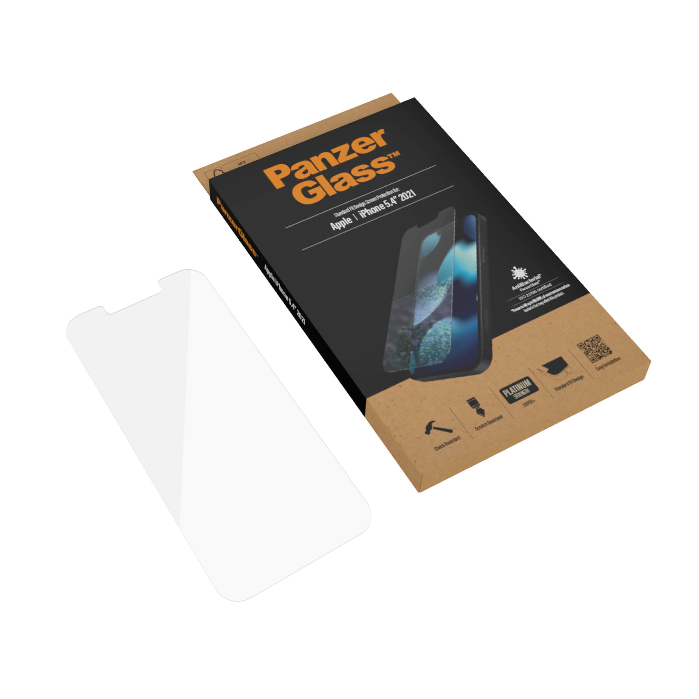 PanzerGlass Displayschutzfolie »PanzerGlass Standard Fit (Antibakeriell) für iPhone 13 mini«