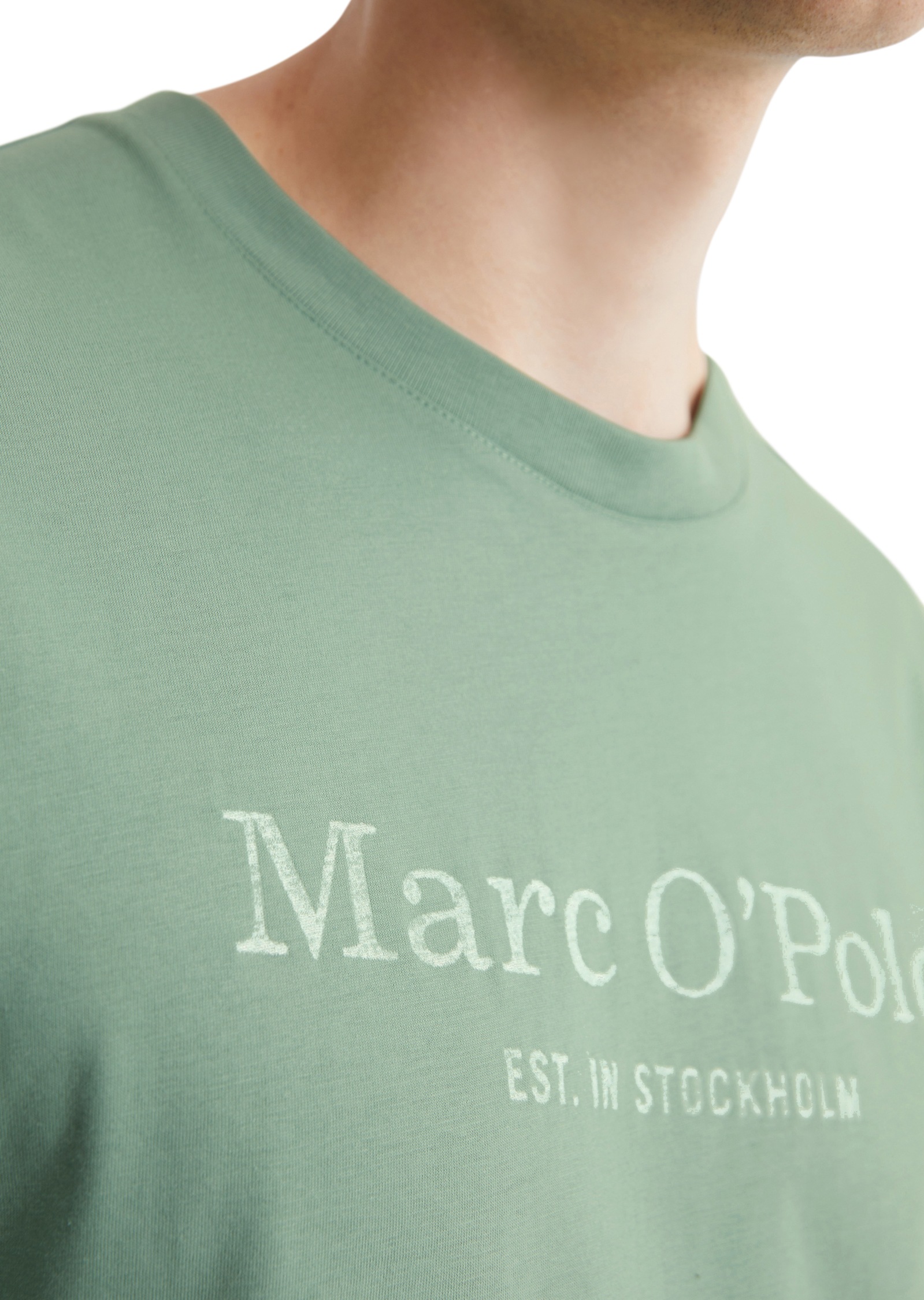 Marc O'Polo T-Shirt, mit tonigem Label-Print vorne