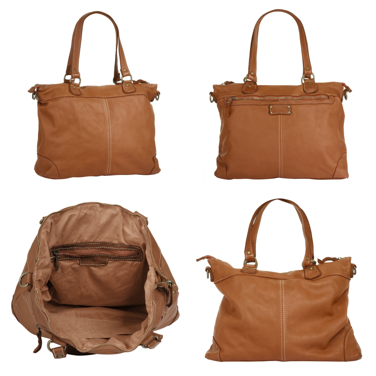 Cluty Shopper, echt Leder, Made in Italy