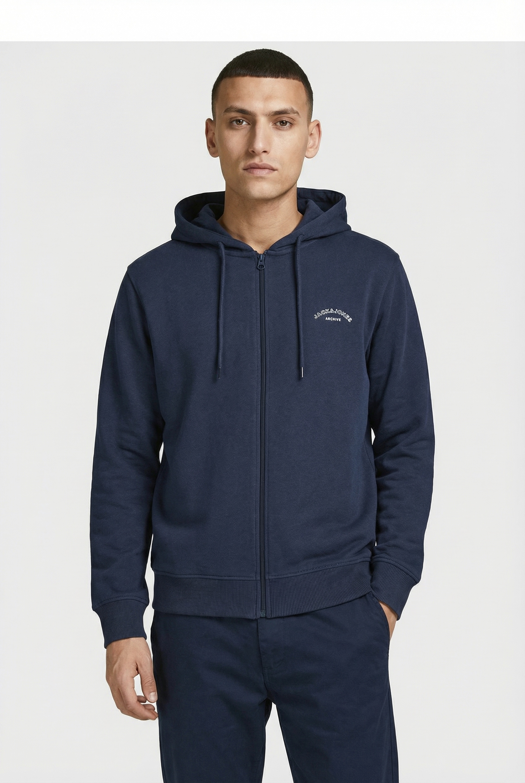 Image of Jack & Jones Kapuzensweatjacke "JJCOLLEGE LOGO SWEAT ZIP HOOD"