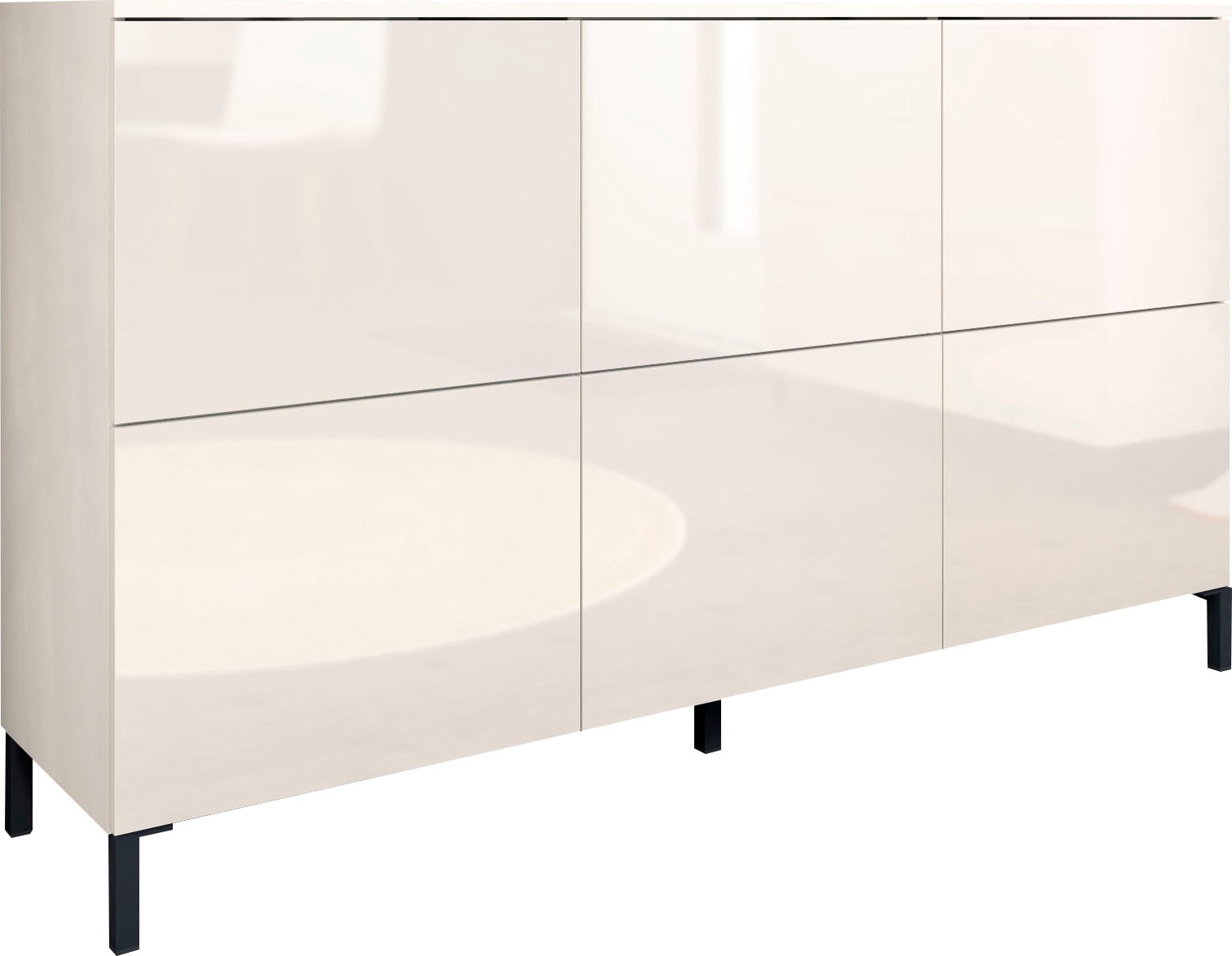 Image of borchardt Möbel Kommode "Haama, Sideboard mit Metallfüssen, Push-to-open-Technik, Breite 139 cm" Breite 139 cm