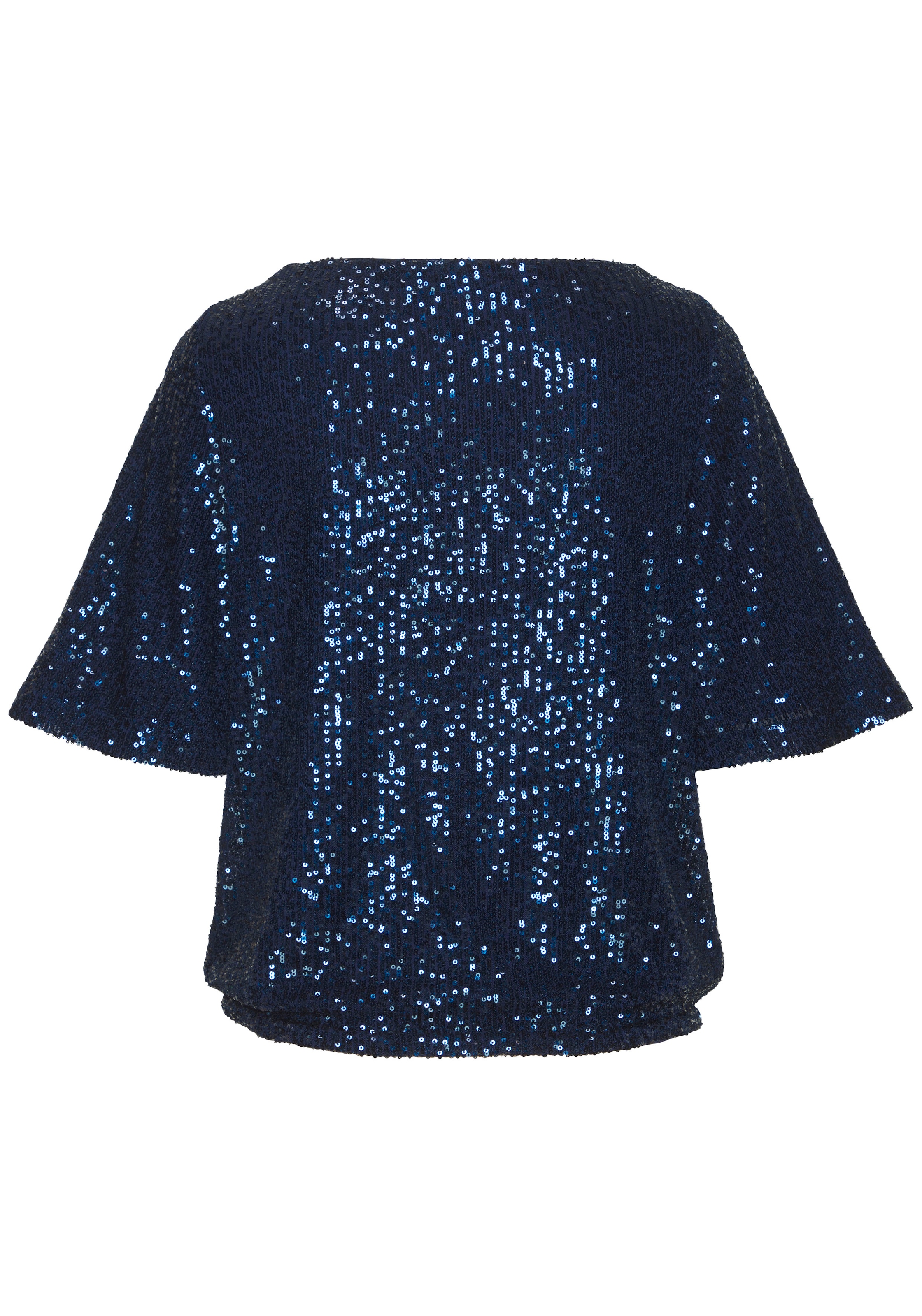 LASCANA T-shirt à paillettes à manches larges, t-shirt festif pailleté, t-shirt de fête