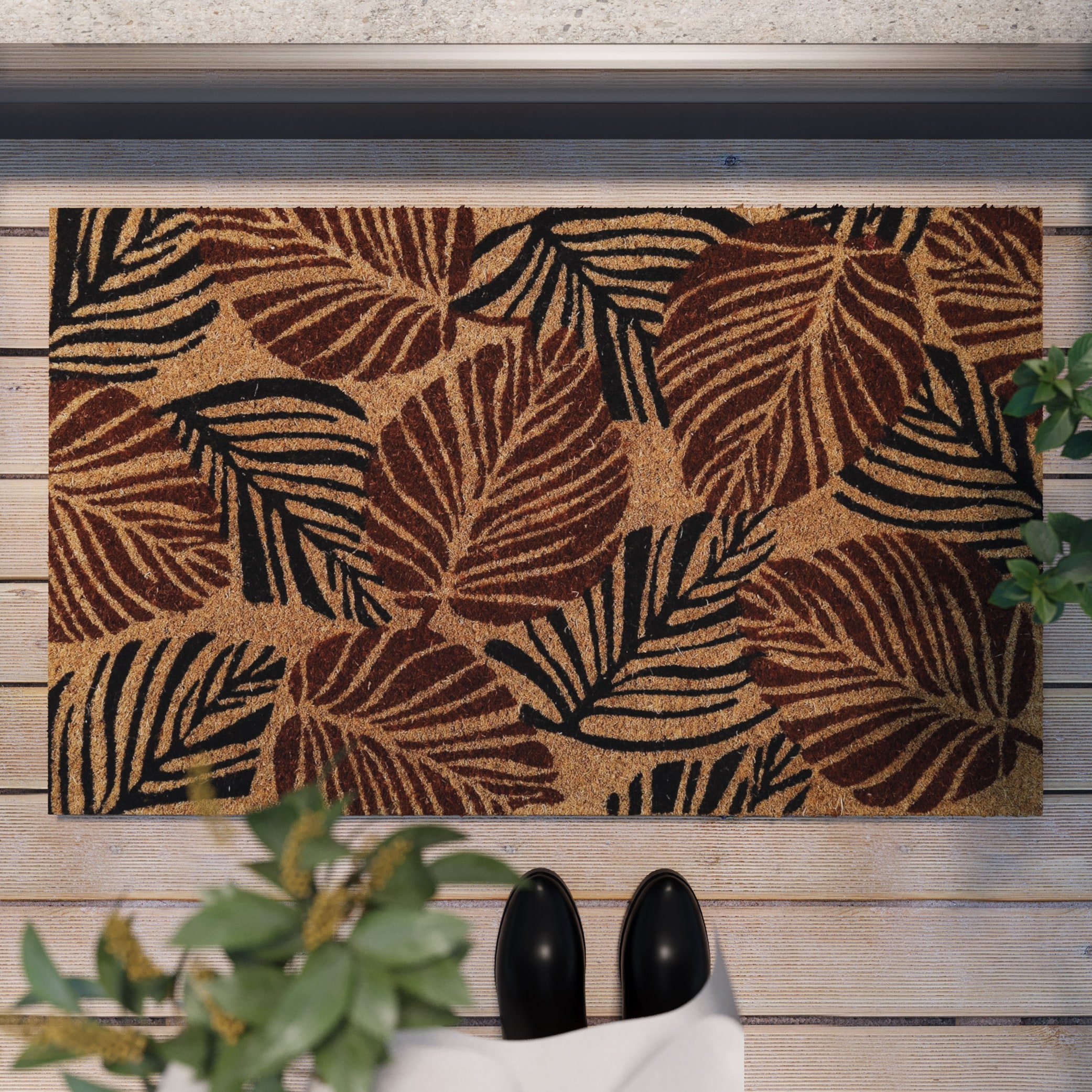 Wecon home Fussmatte »Jungle Mat«, rechteckig, 18 mm Höhe, rutschfest, robust, innen, Aussenbereiche überdacht, schwer