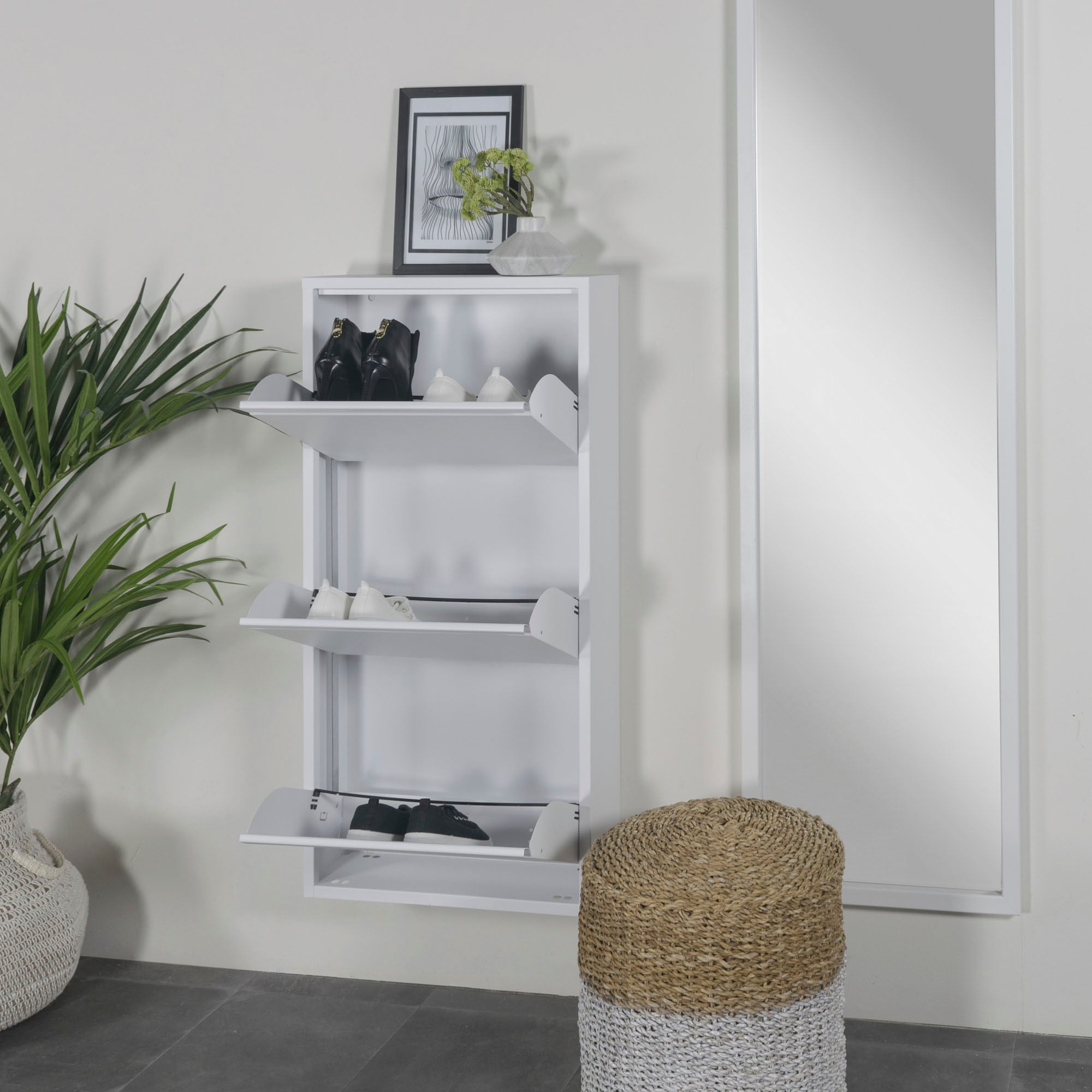 Image of Spinder Design Schuhschrank "Billi Schuhklapper" Metall, Breite 40 cm, Höhe 103 cm, 3 Klappen