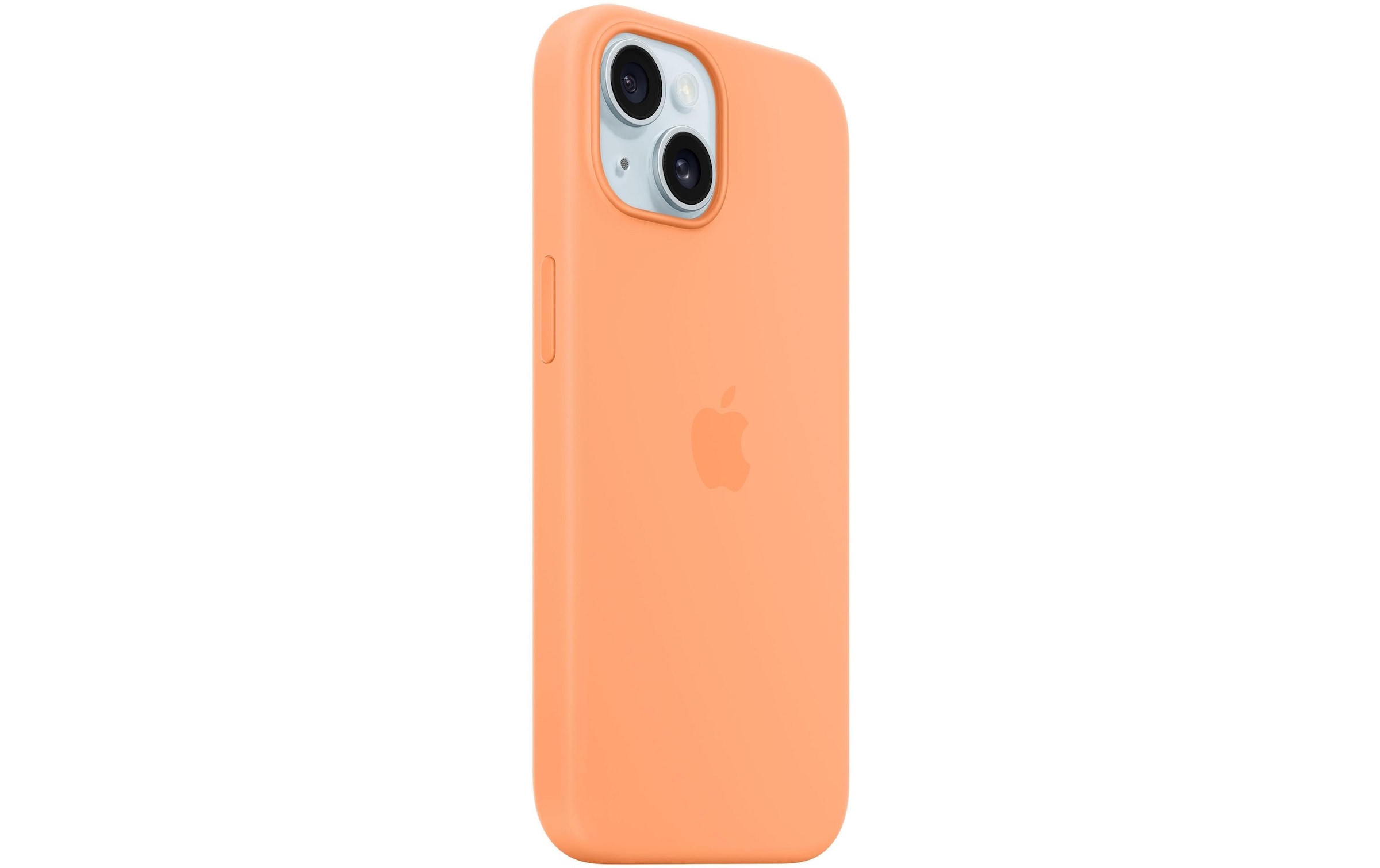 Apple Smartphone Silikon Case mit MagSafe, iPhone 15, Sorbet Orange