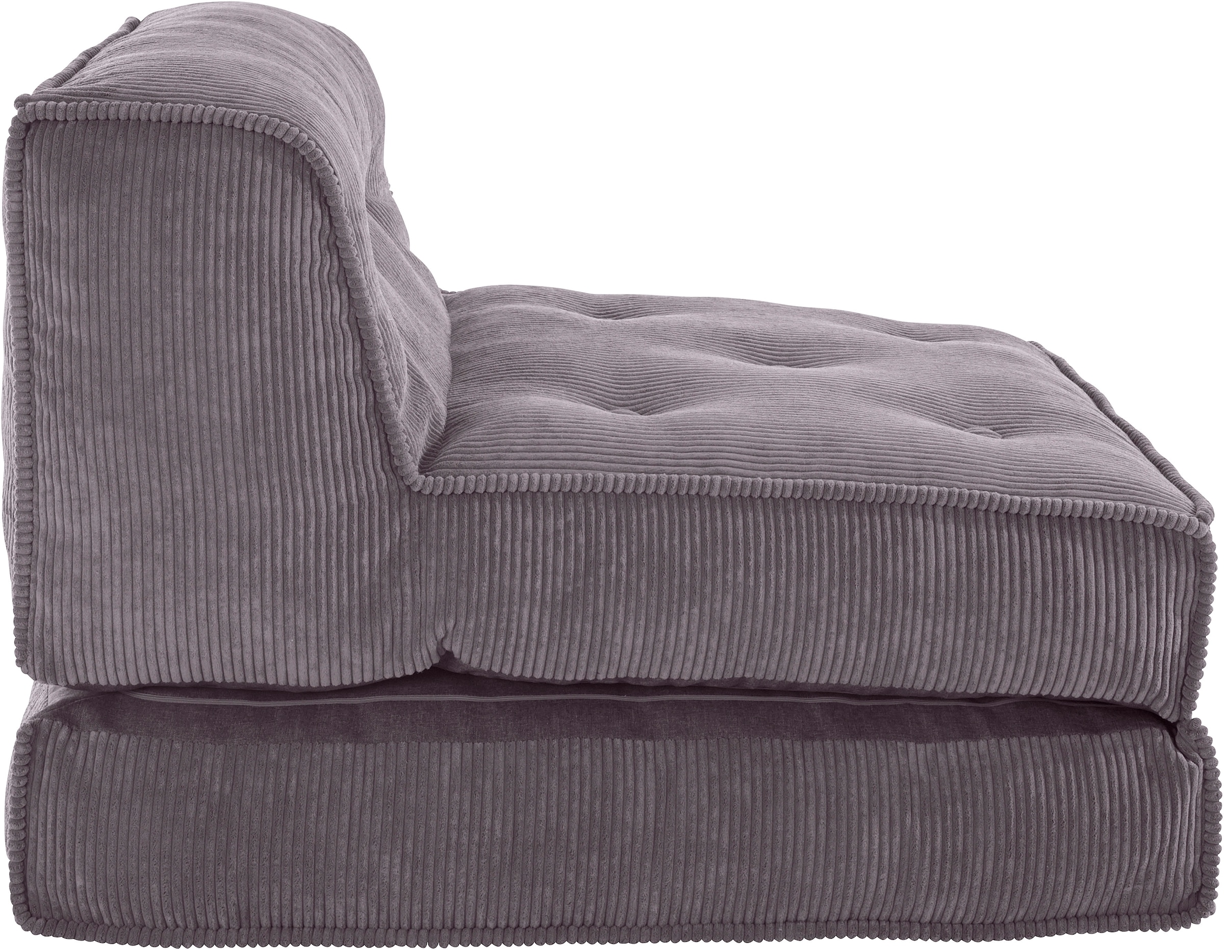 INOSIGN Sessel »Pia«, Loungesessel aus Cord, in 2 Grössen, mit  Schlaffunktion, Pouf-Funktion. jetzt kaufen