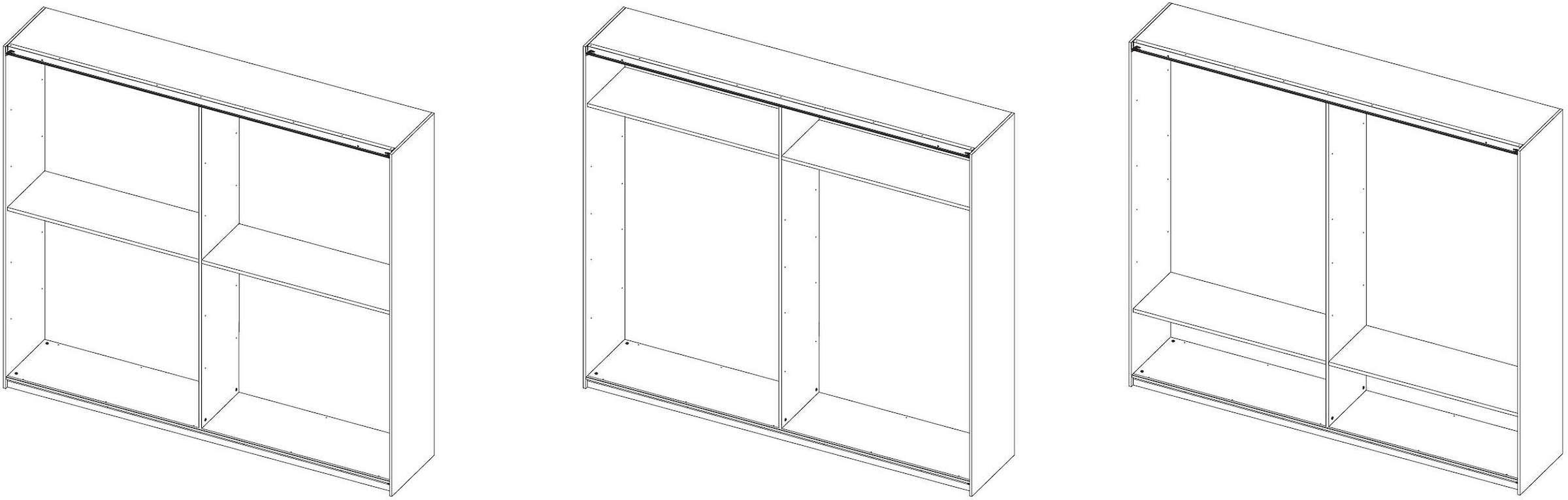 INOSIGN Einlegeboden »Jupiter – Steingrau (1 St.), 22 mm stark, ideale Stauraumhilfe« Breite 107,2 cm, passend für Schwebetürenschrank Jupiter, 220x240 cm