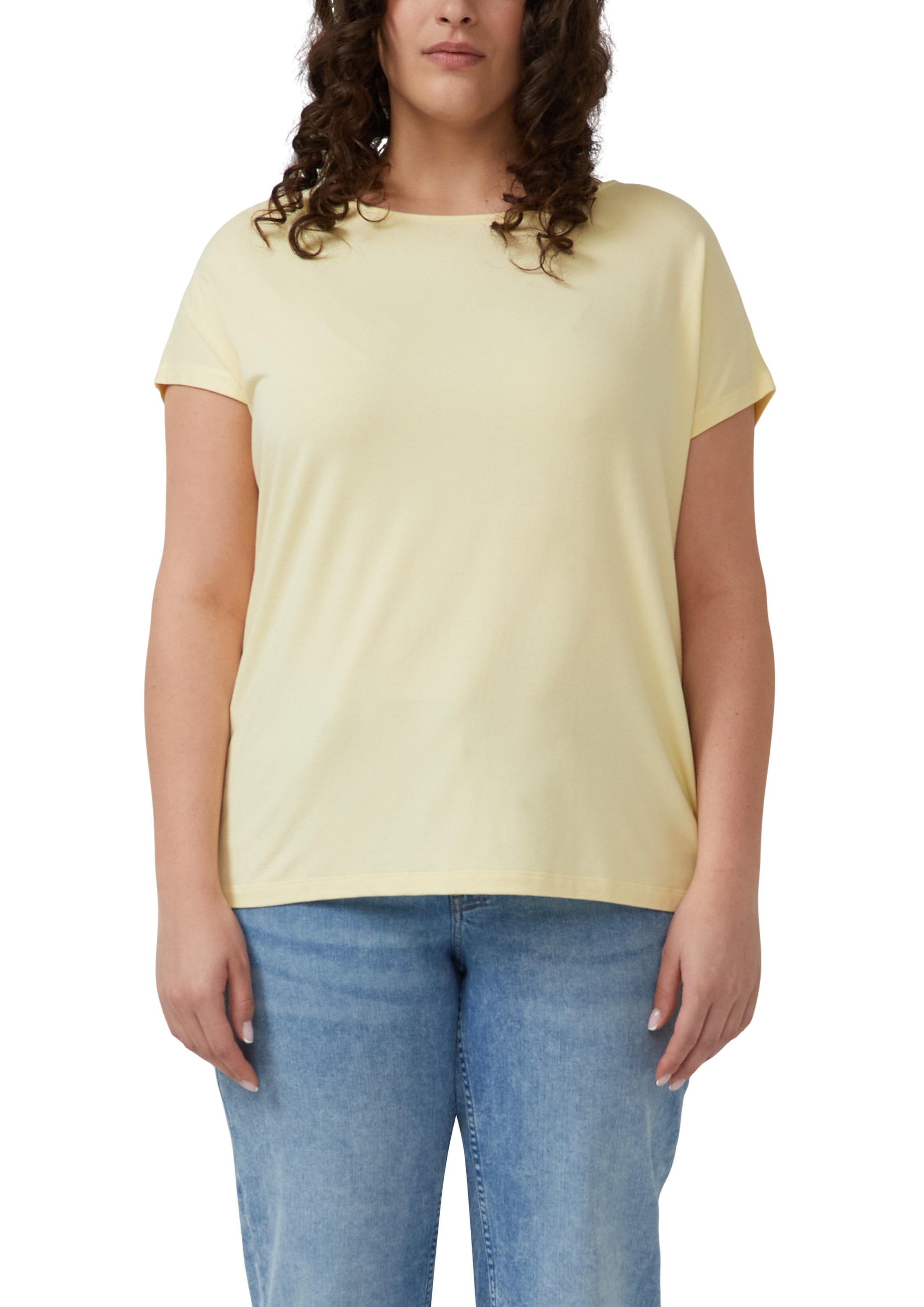 Image of s.Oliver CURVE Kurzarmshirt Sommershirt mit Viskose/Stretch