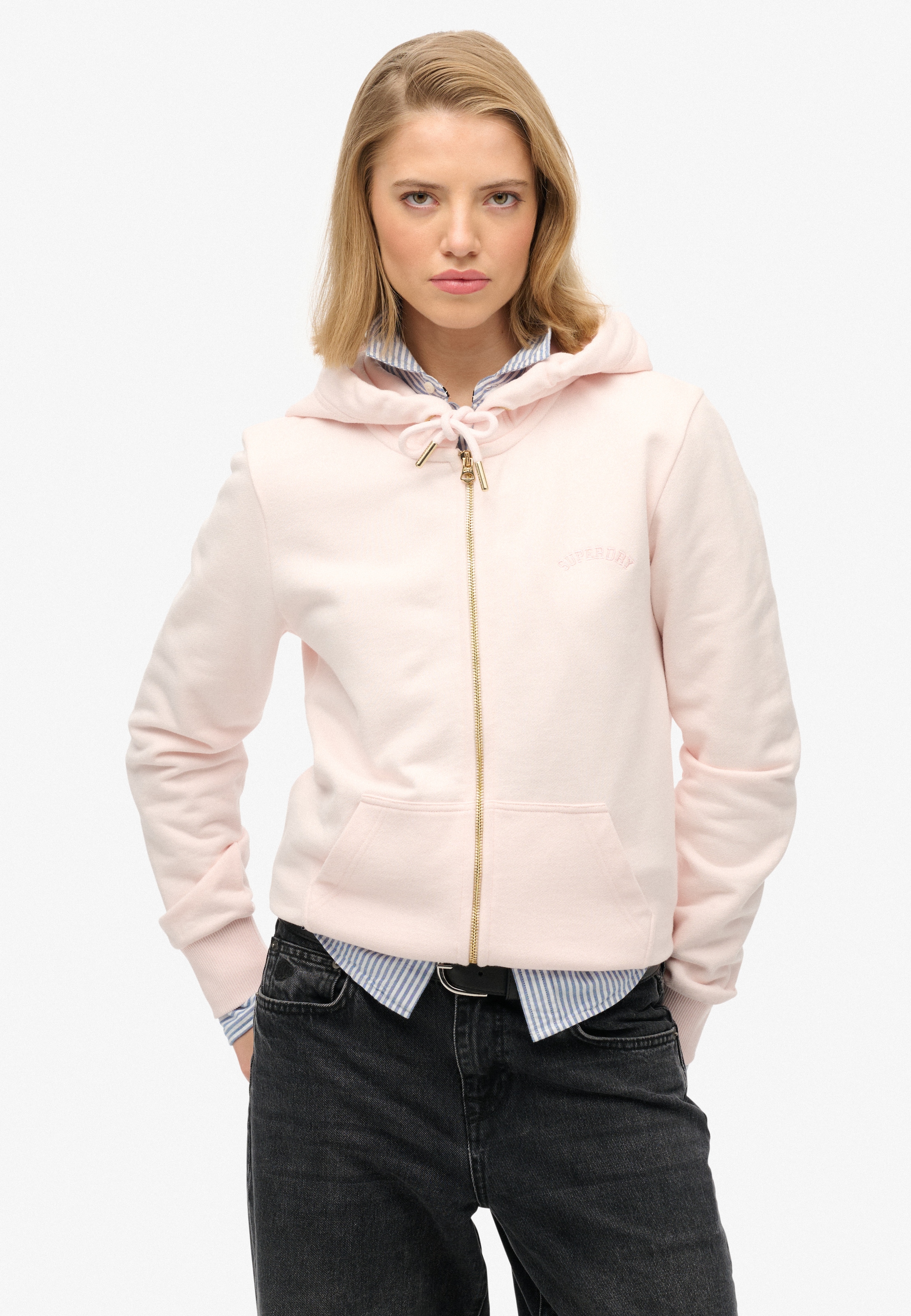 Image of Superdry Kapuzensweatjacke "ESSENTIAL LOGO ZIPHOOD HB"