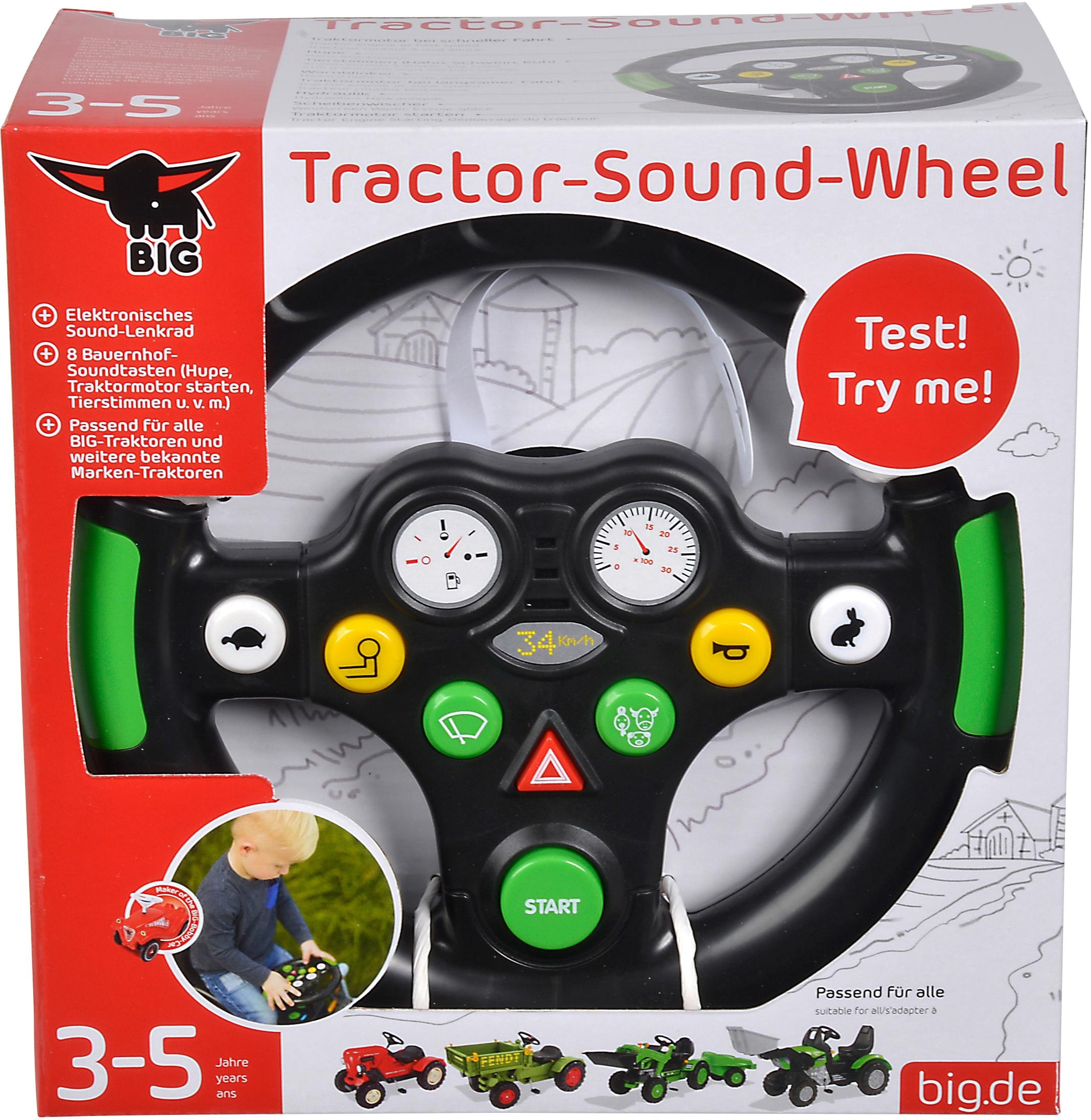 ♕ BIG Spielfahrzeug-Lenkrad »BIG Tractor Sound Wheel«, mit