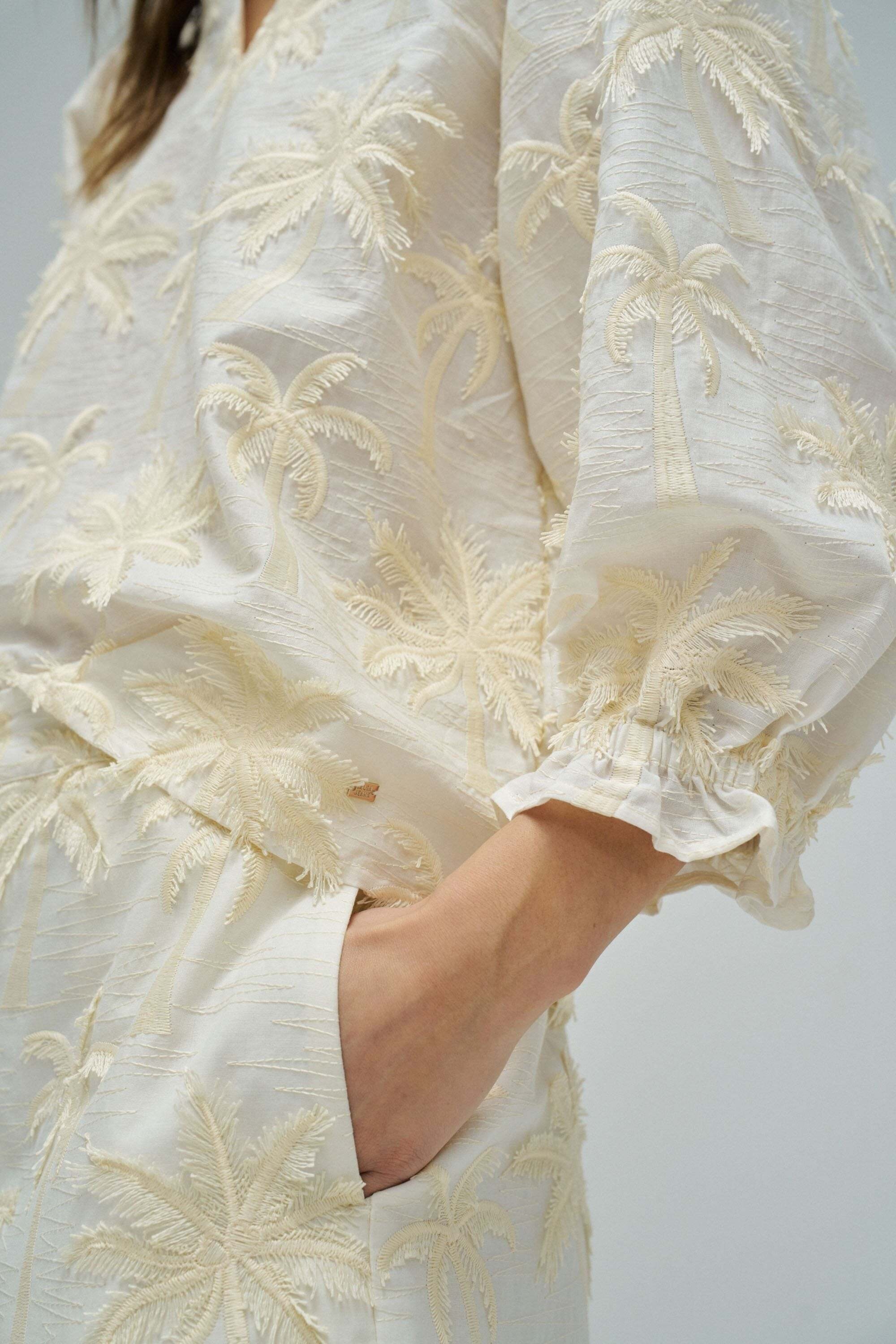 Salsa Blouse à manches longues »Salsa Jeans Langarmbluse Blouse Textured 3D Fabric Effect«