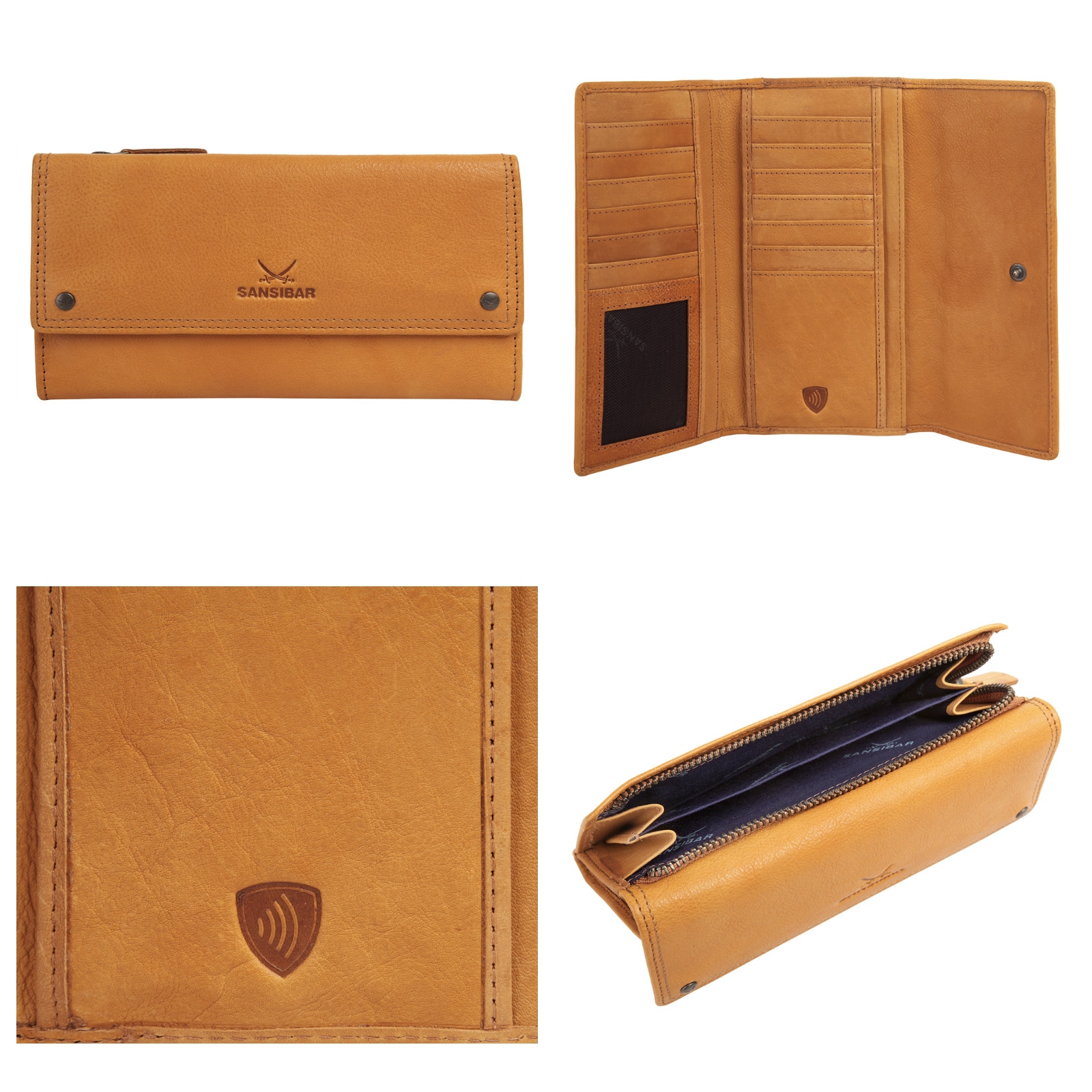 Sansibar Geldbörse echt Leder