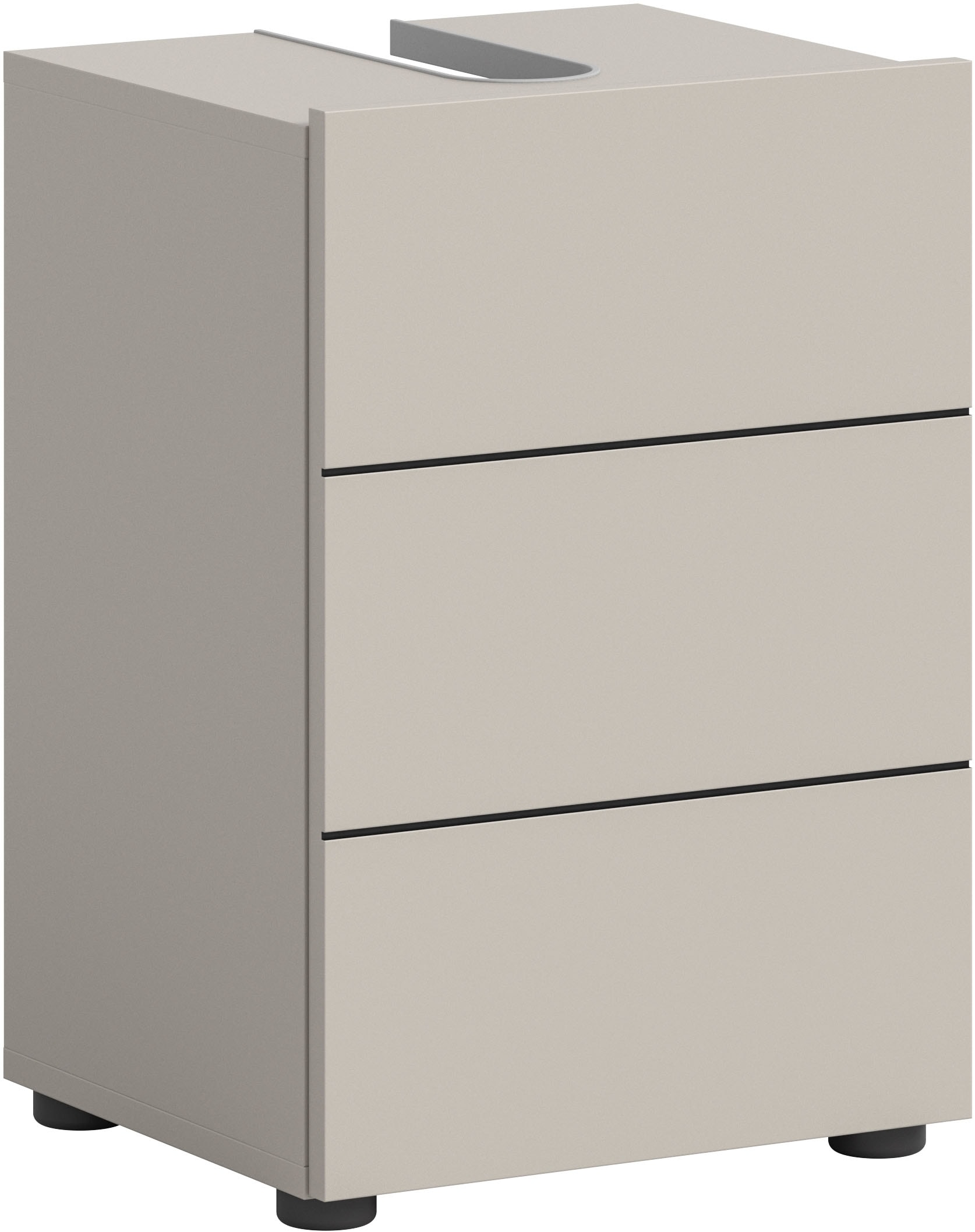 Image of welltime Waschbeckenunterschrank "BIEL, Breite: 38 cm, 1 Tür, 2 Fächer, Siphonausschnitt" 1 Stk. tlg. Waschbeckenunterschrank, Unterschrank, WBU, Badezimmer, Bad