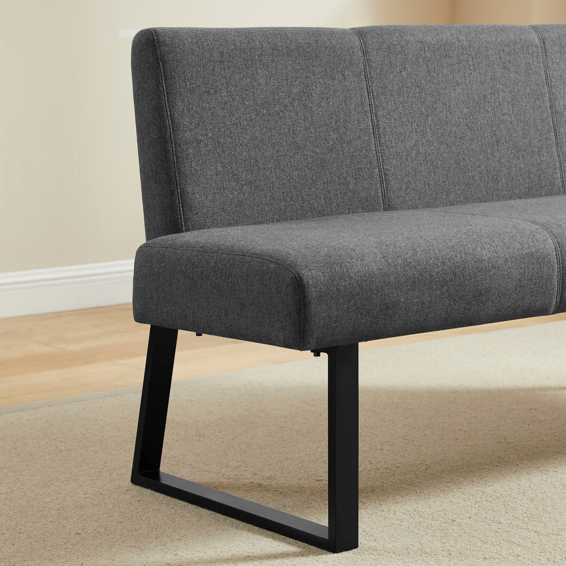 GOODproduct Essgruppe »Gellina« Set, 4 tlg. ausziehbarer Esstisch, Freischwinger, Sitzbank mit Rückenlehne