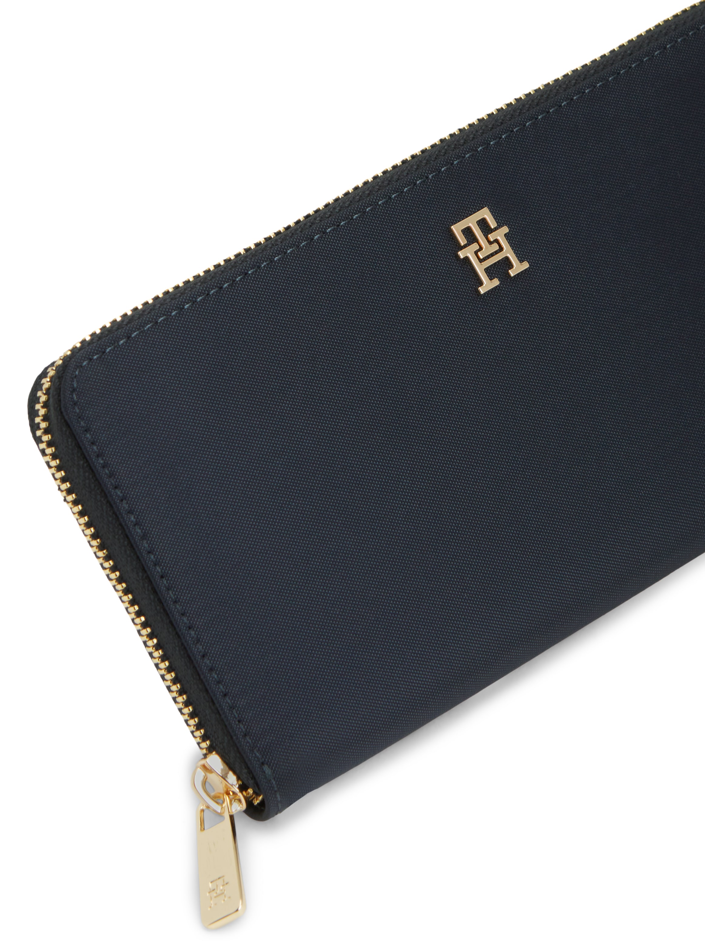 Tommy Hilfiger Porte-monnaie »POPETTE LRG ZA NYLON« Portefeuille pour femmes, porte-monnaie avec élément décoratif logo TH