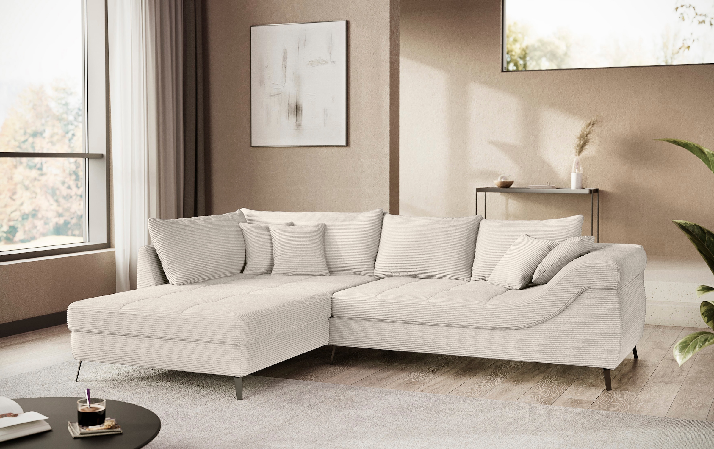 Mr. Couch Ecksofa »Portofino, L-Form«, Mit Kaltschaumpolsterung, bis 140 kg belastbar
